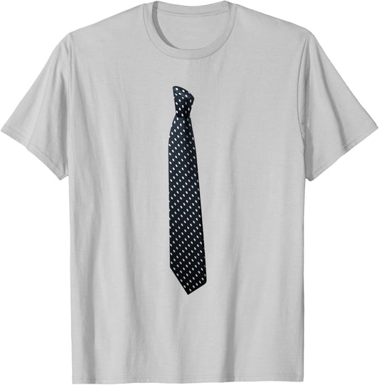 Necktie Funny Dress Black Tie Funny Elegant Business Costume T-Shirt - T-Shirt | Ash