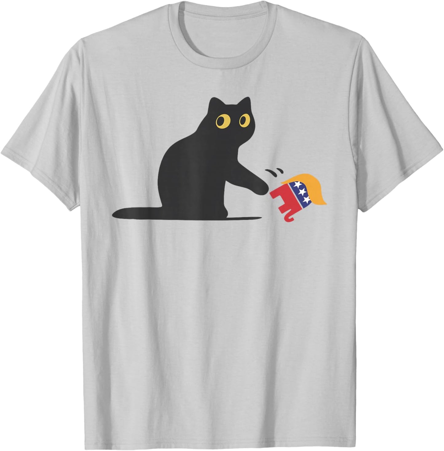 Cat Ladies for Kamala Harris Donald Trump 2024 Sarcastic T-Shirt - T-Shirt | Ash