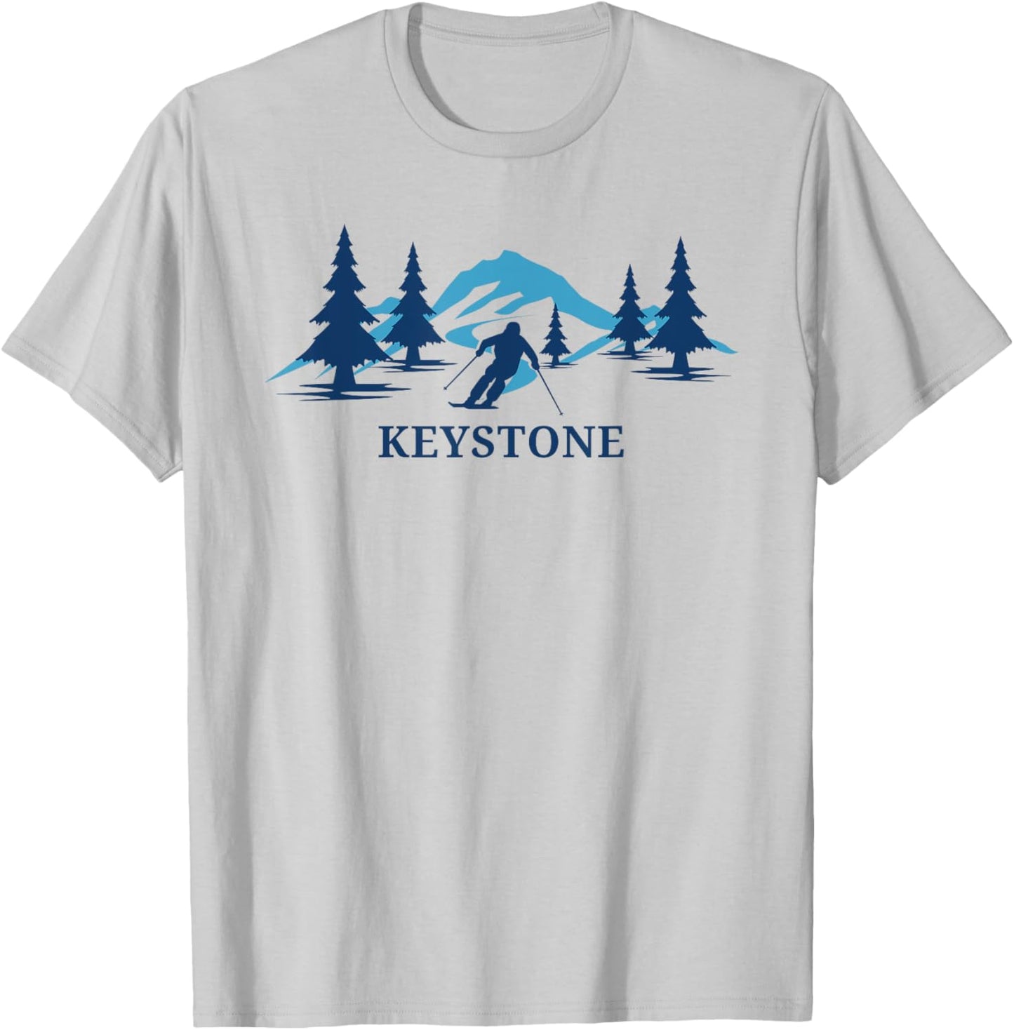 Keystone Colorado Ski Resort Mountains T-Shirt - T-Shirt | Ash