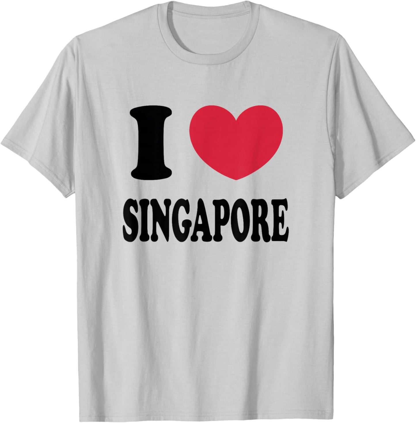 I Love Singapore T-Shirt - T-Shirt | Ash