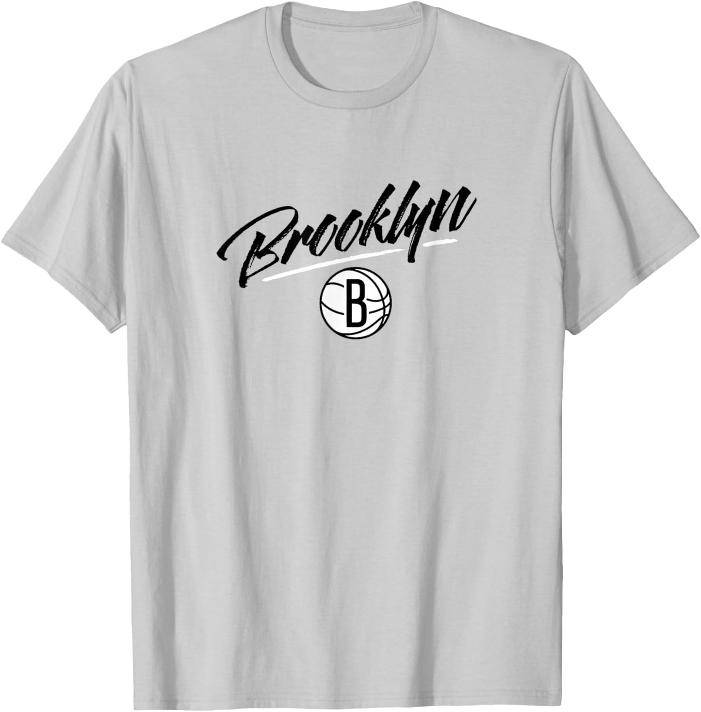 NBA - Brooklyn Nets Marker Script Logo T-Shirt - T-Shirt | Ash