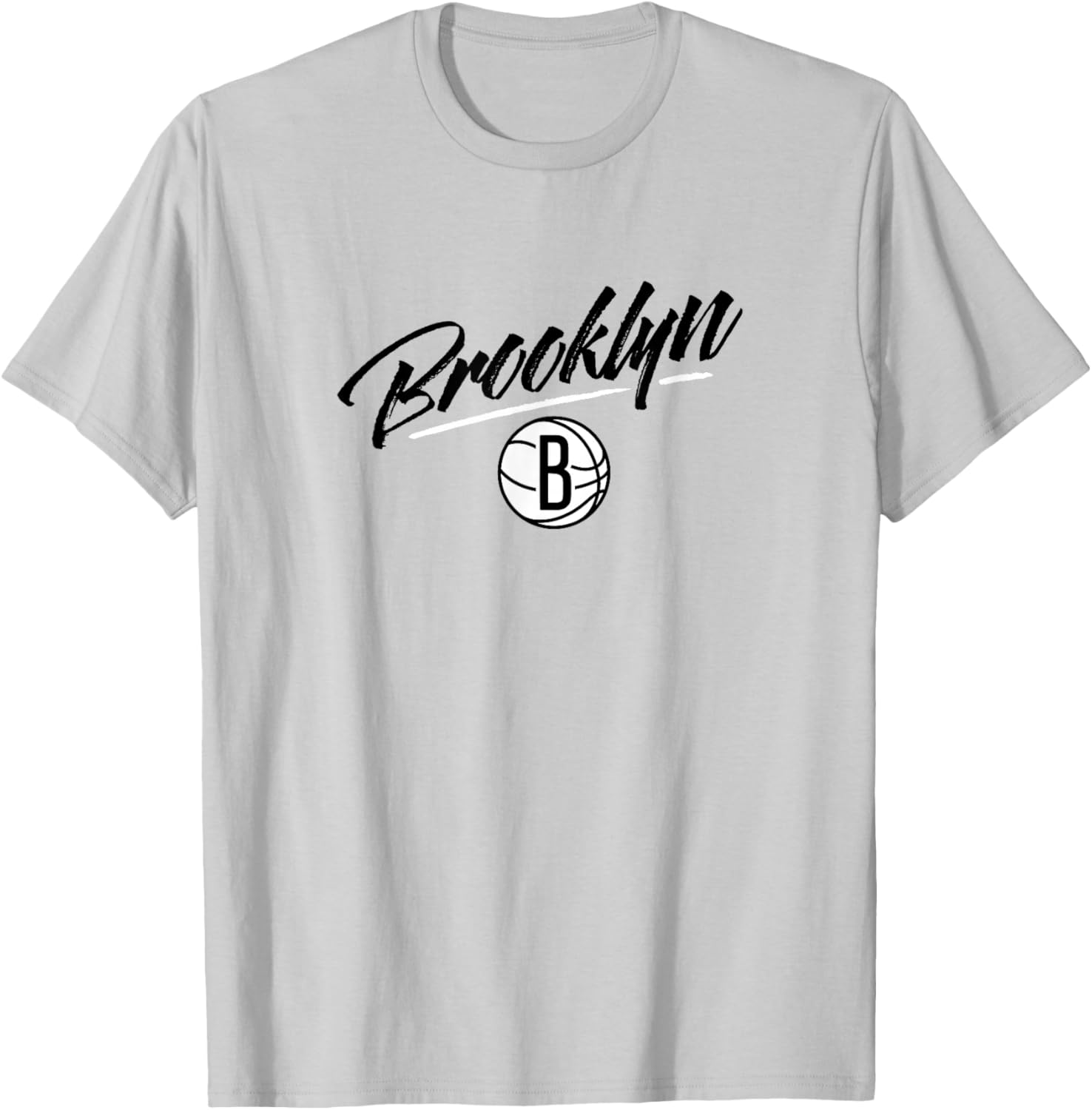 NBA - Brooklyn Nets Marker Script Logo T-Shirt - T-Shirt | Ash