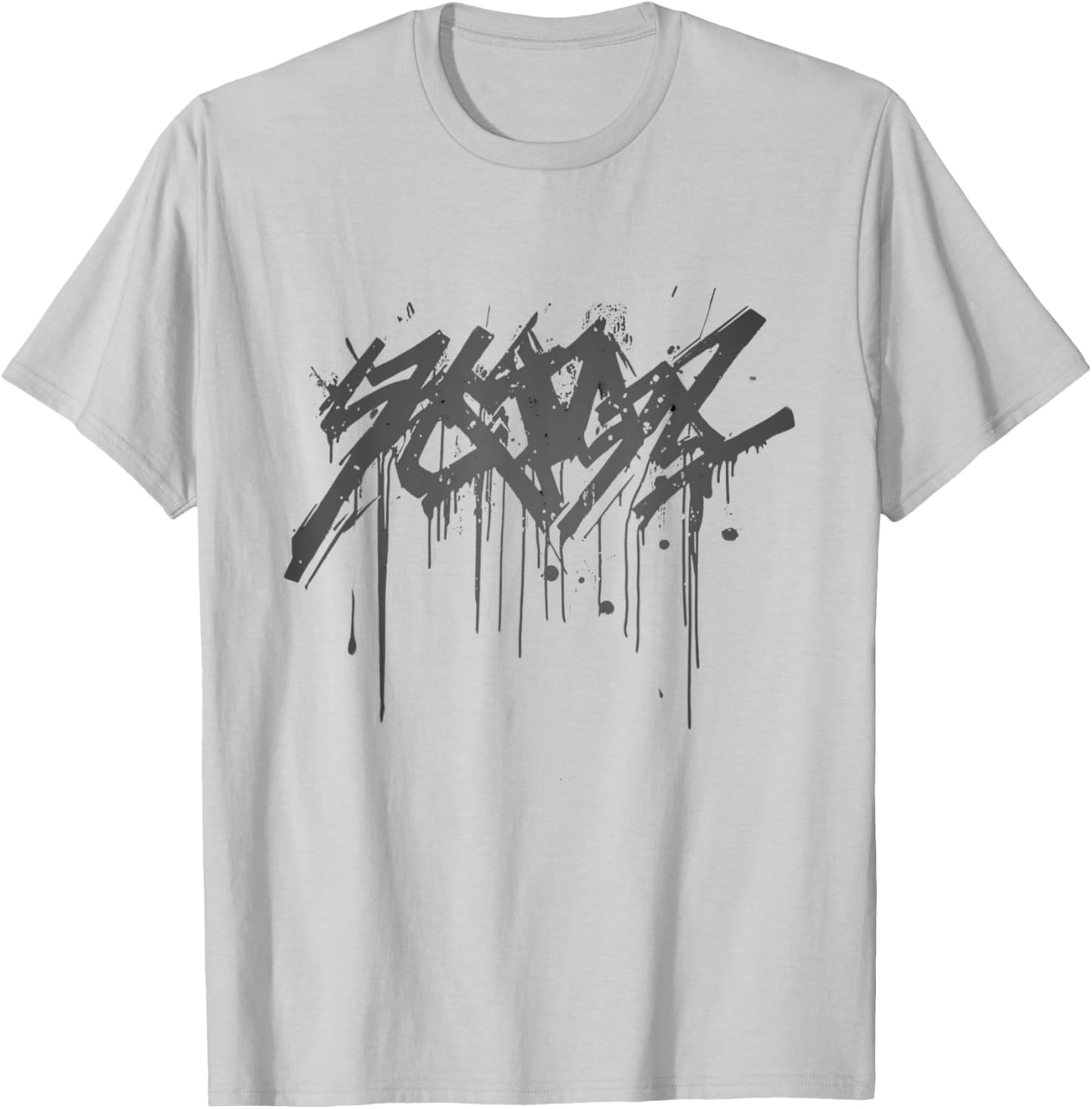 Abstract Graffiti - Black Spray Paint Graffiti Graphic T-Shirt - T-Shirt | Ash