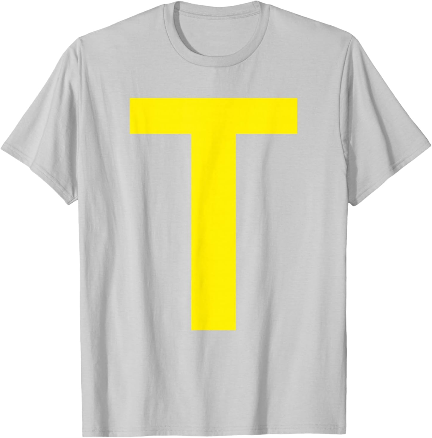 Letter T Funny Chipmunk Group Halloween Thanksgiving Costume T-Shirt - T-Shirt | Ash