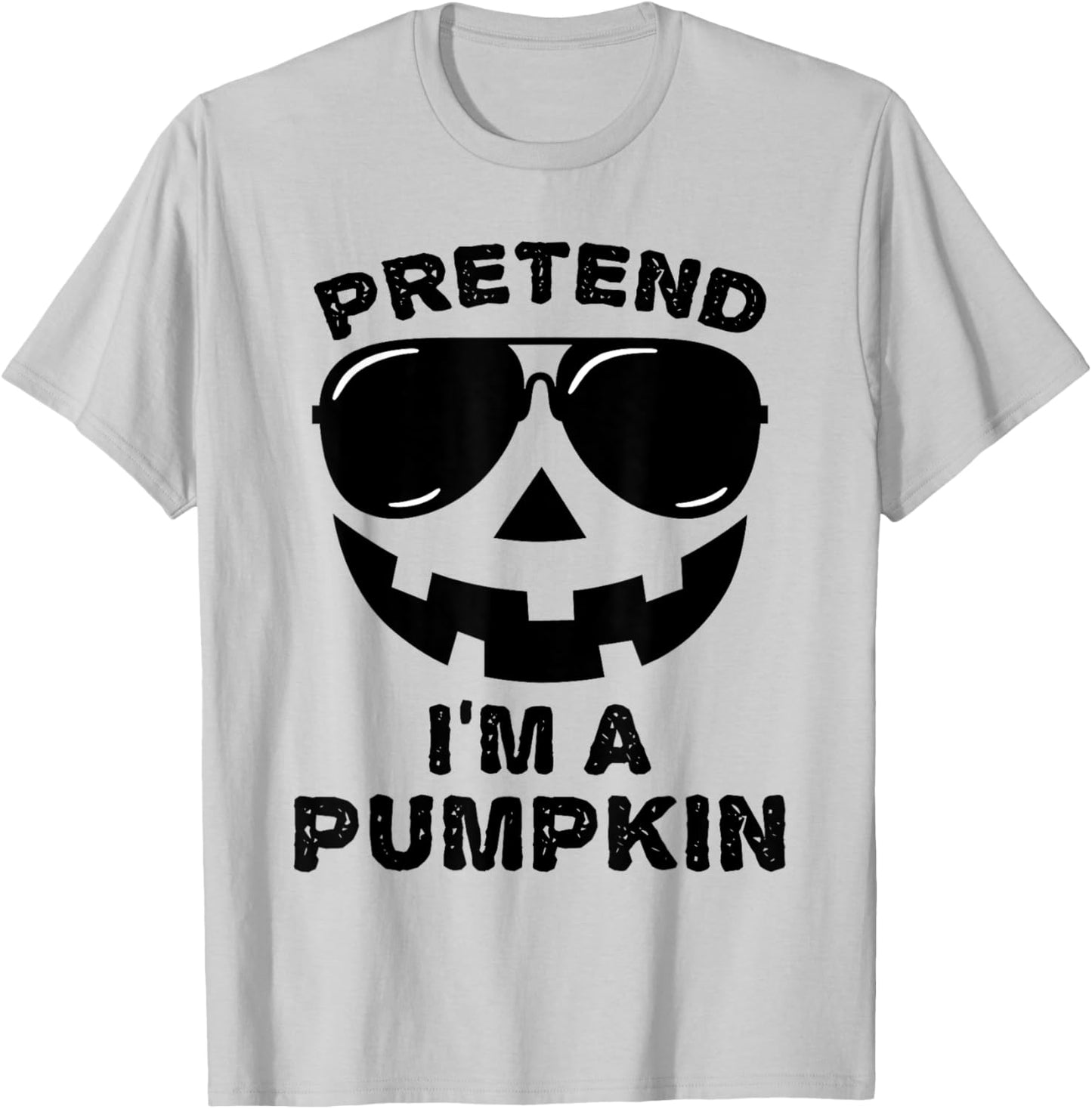 Pretend I'm A Pumpkin Halloween Costume Couples Matching T-Shirt - T-Shirt | Ash