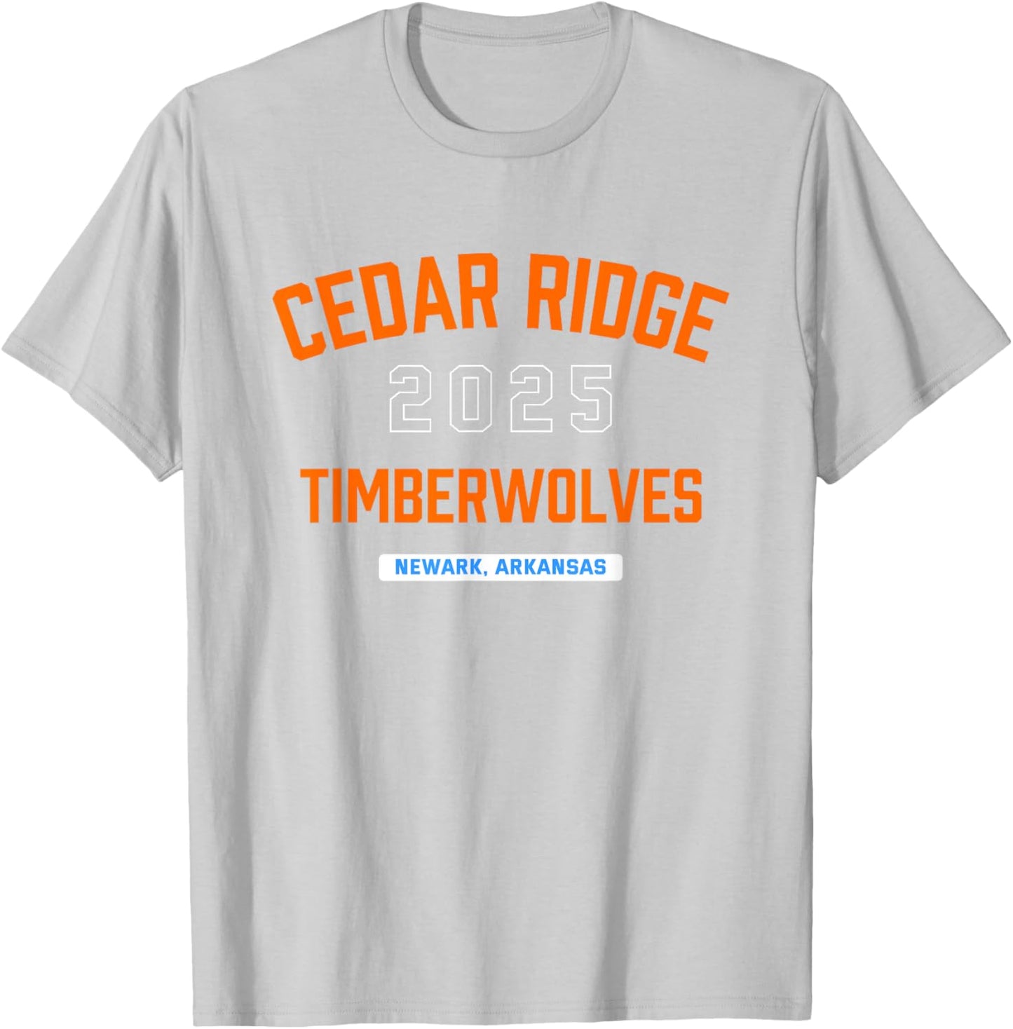 Cedar Ridge Timberwolves Newark, Arkansas 2025 T-Shirt - T-Shirt | Ash