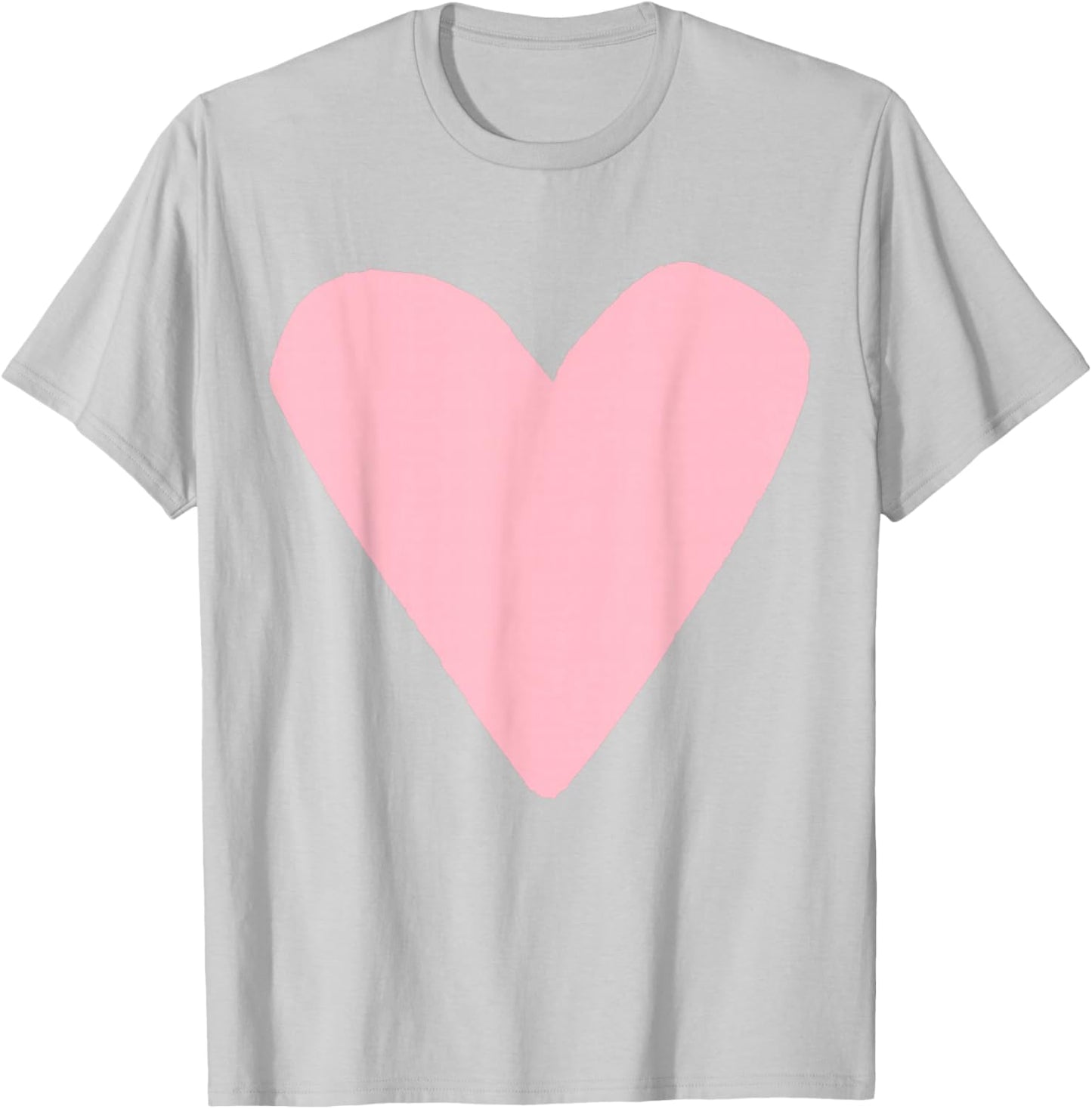 Light Pink Heart Light Blue T-Shirt - T-Shirt | Ash