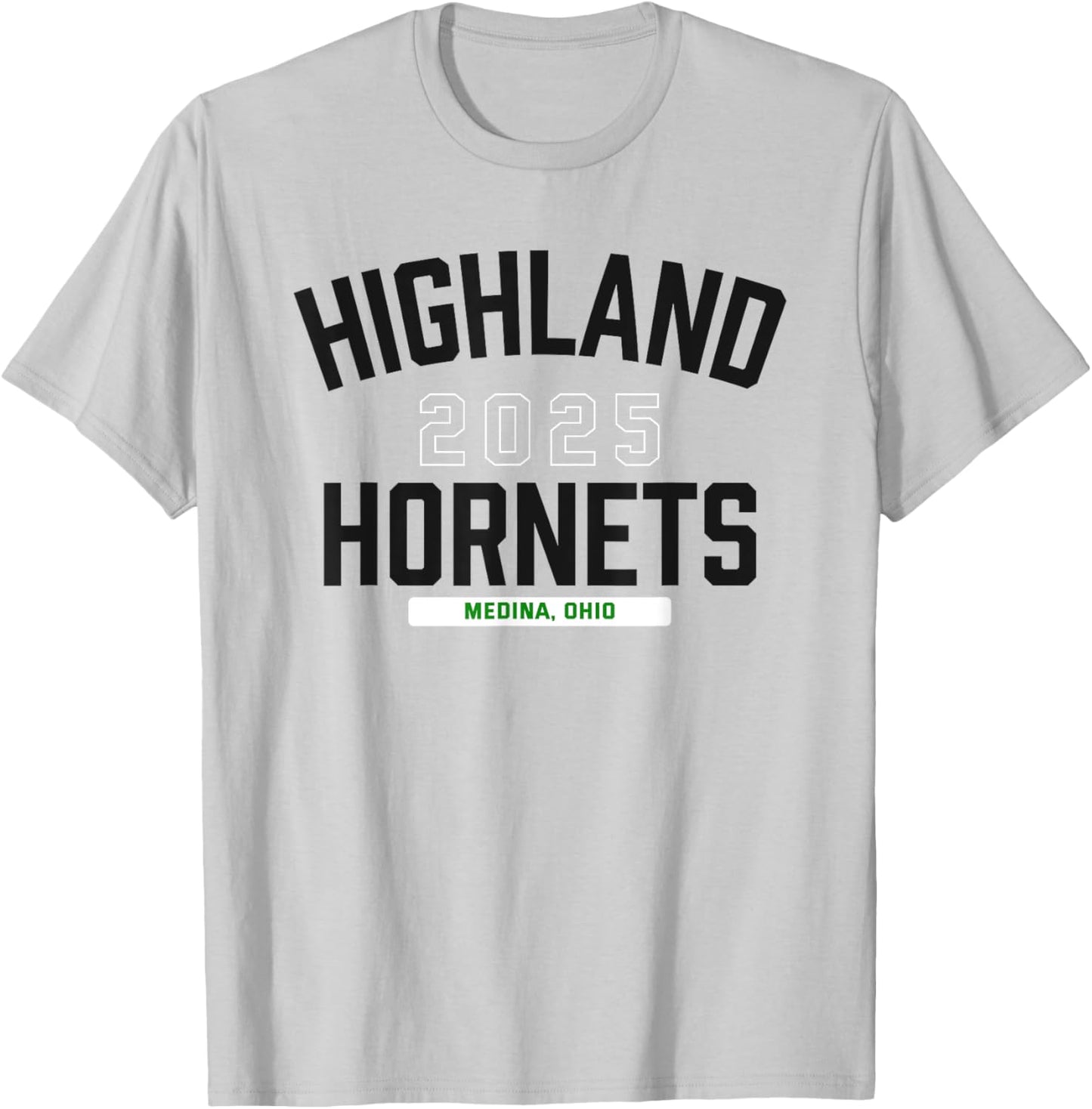 Highland Hornets Medina, Ohio 2025 T-Shirt - T-Shirt | Ash