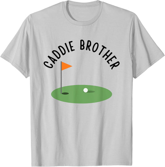 Caddie Brother Cute Matching Birthday Golf Party T-Shirt - T-Shirt | Ash