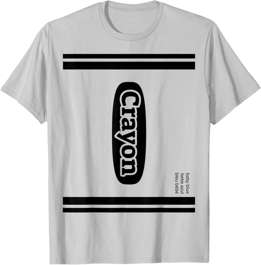 Crayon Baby Blue Group Costume T-Shirt - T-Shirt | Ash