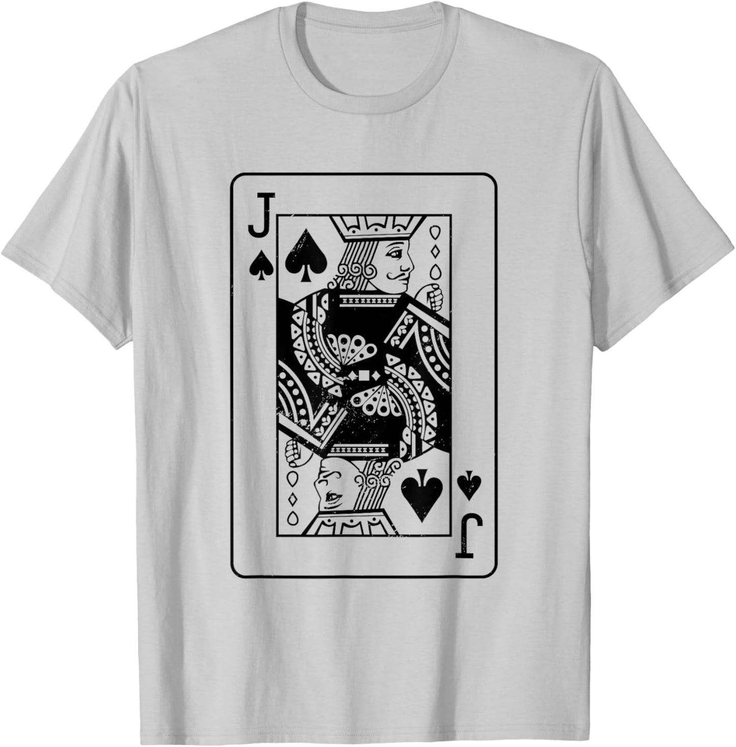 Jack of the Spades Costume Apparel Halloween Deck of Cards T-Shirt - T-Shirt | Ash