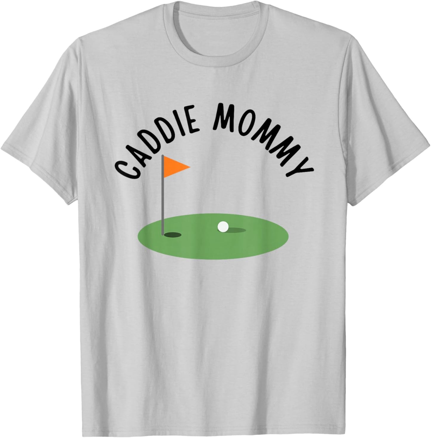 Caddie Mommy Cute Matching Birthday Golf Party T-Shirt - T-Shirt | Ash