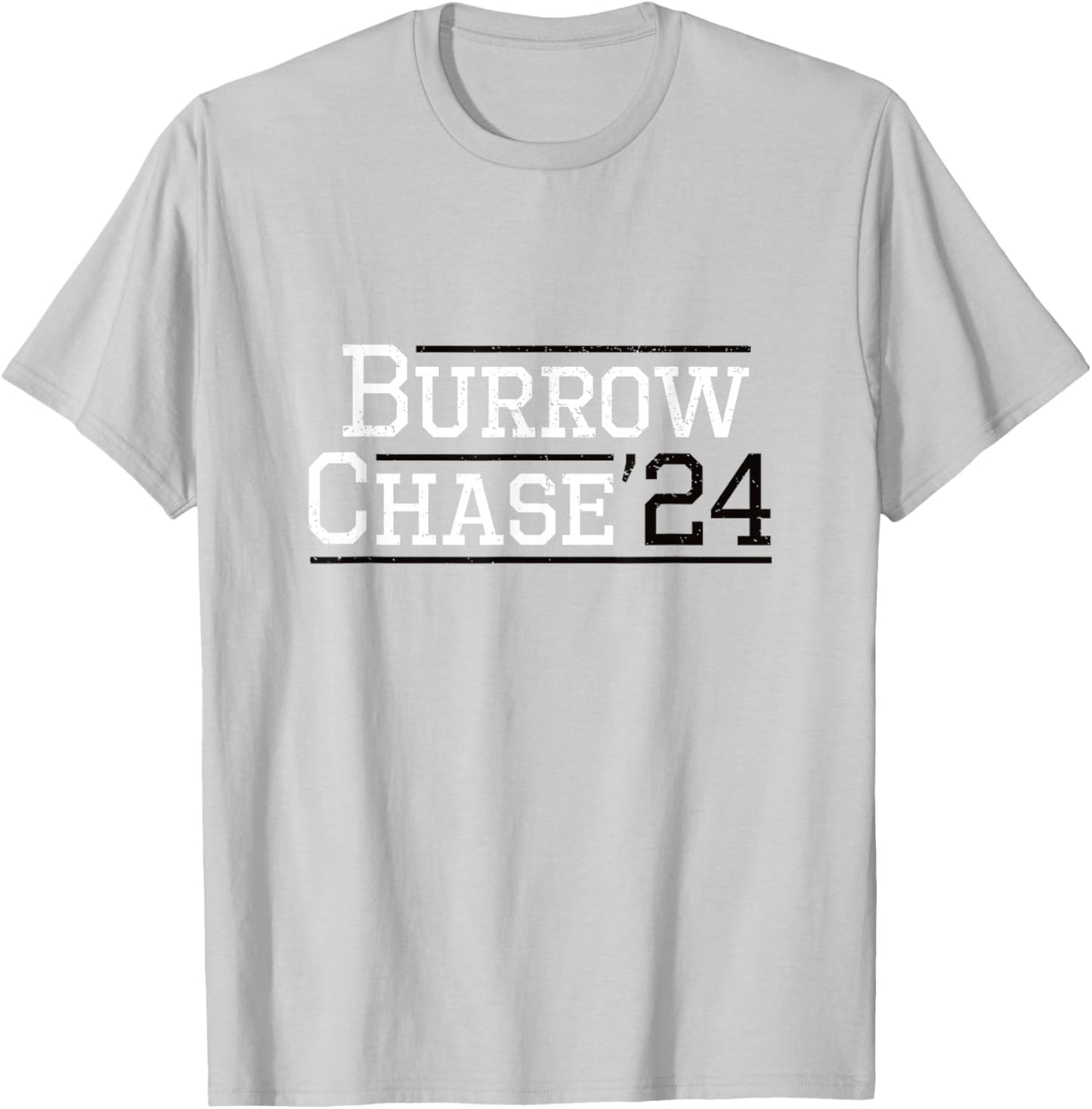 Burrow Chase 2024 Design - Funny Burrow Chase 24 T-Shirt - T-Shirt | Ash