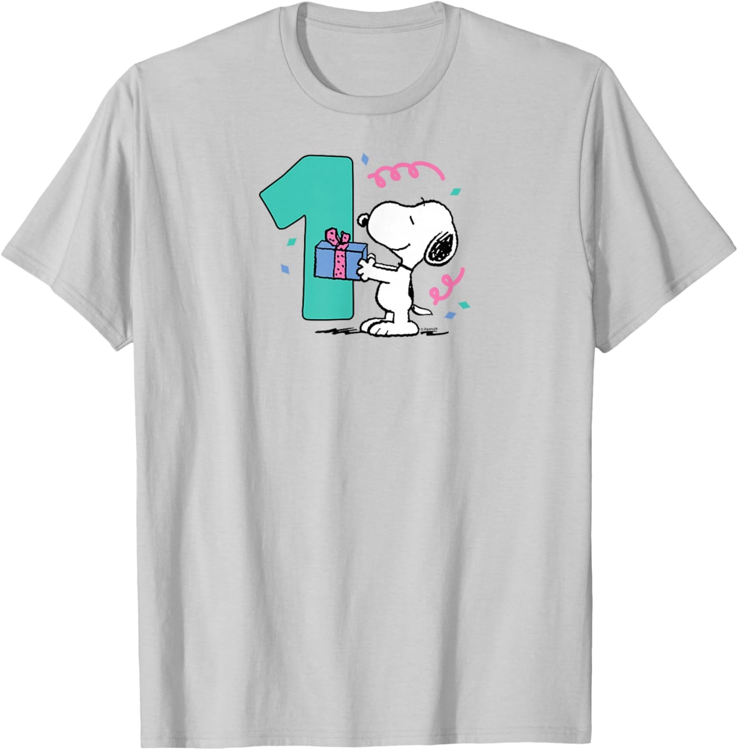 Peanuts - Snoopy 1st Birthday Party T-Shirt - T-Shirt | Ash
