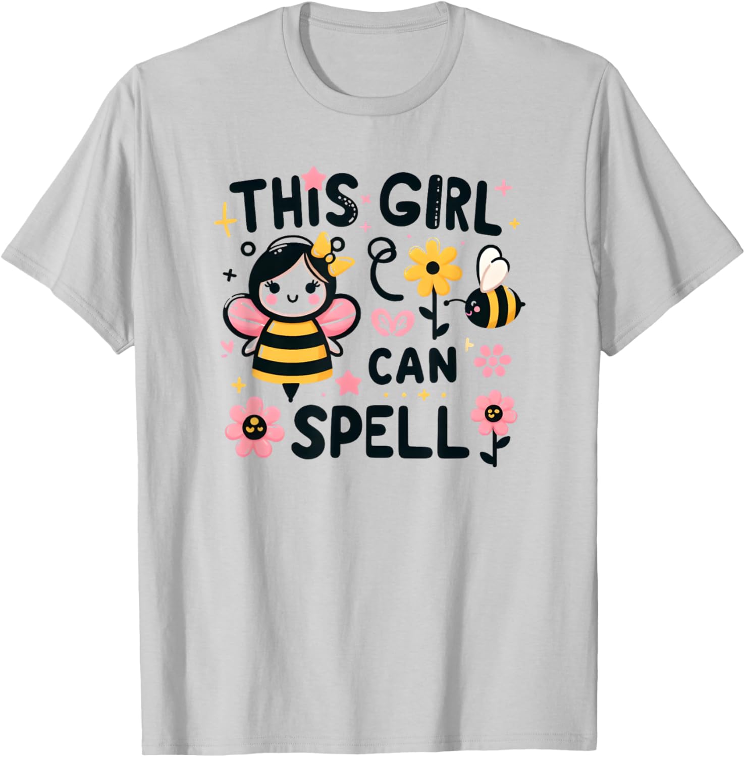 School Competition Spelling Bee This Girl Can Spell T-Shirt - T-Shirt | Ash