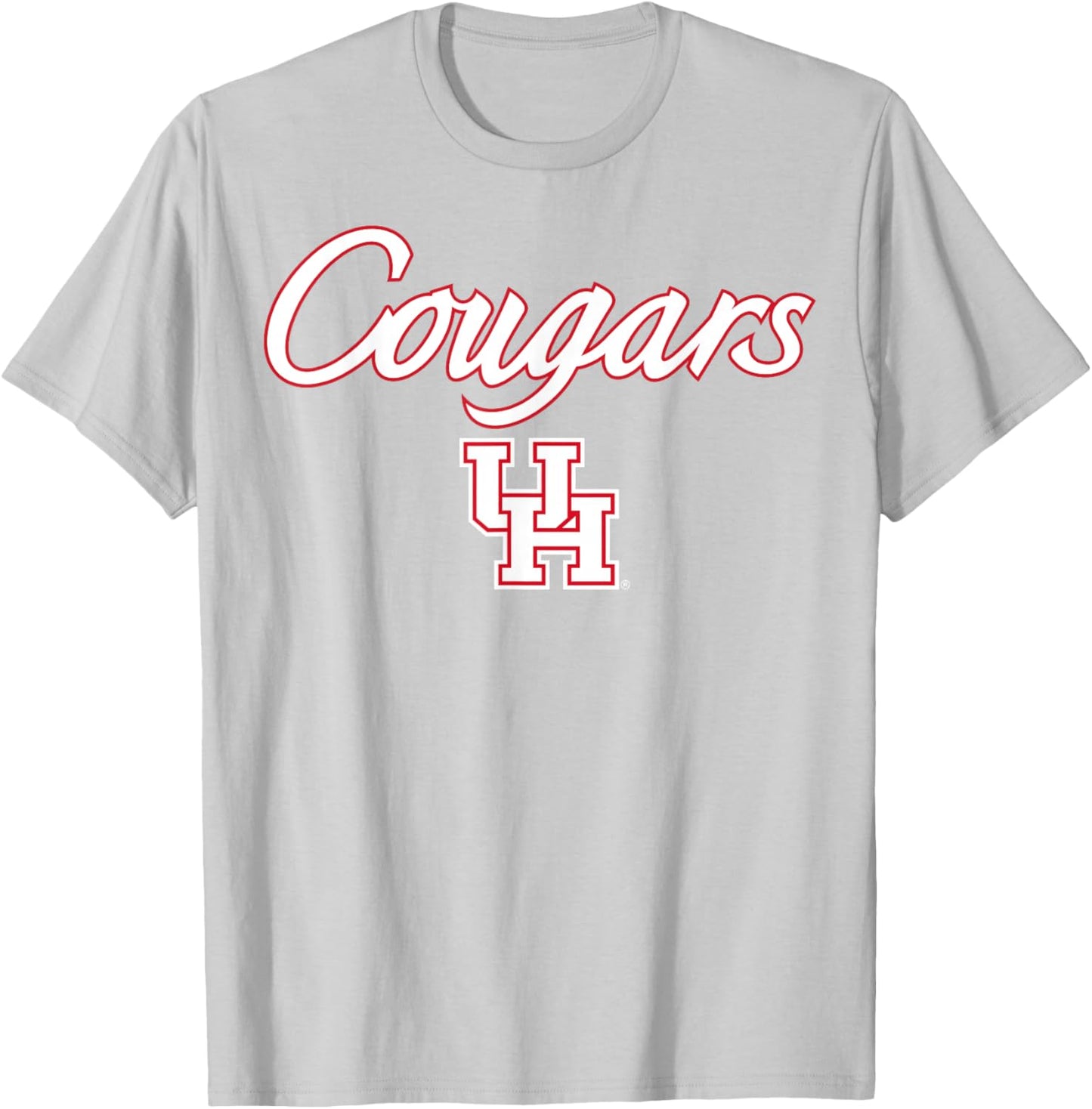 University of Houston | Houston Blue Collection Script Logo T-Shirt - T-Shirt | Ash