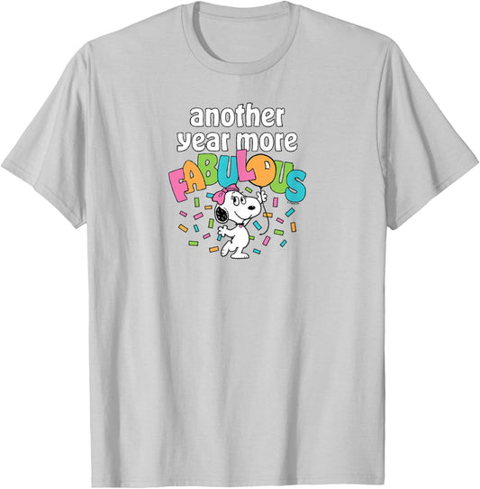Peanuts - Belle Birthday Another Year More Fabulous T-Shirt - T-Shirt | Ash