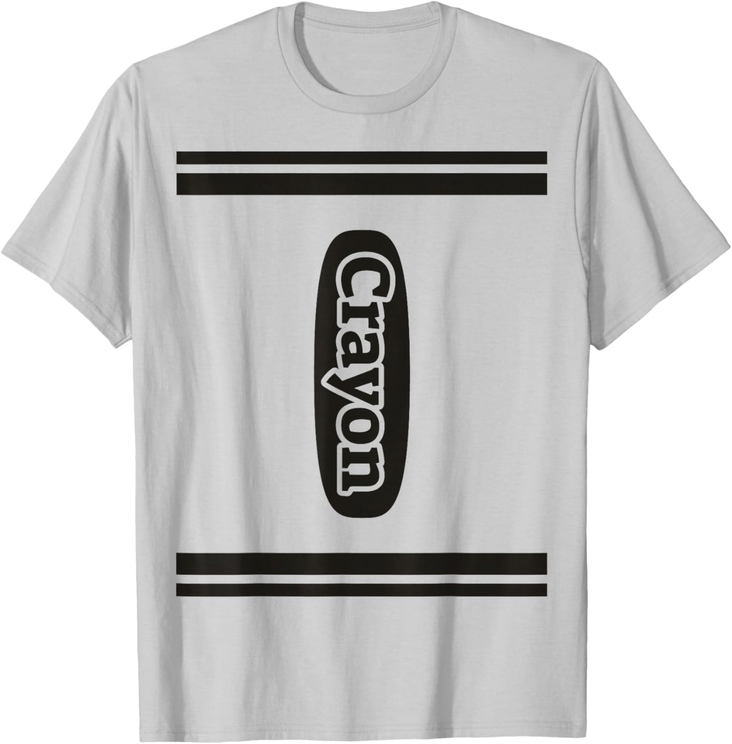 J. Walker Crayon Group Costume - Kids & Adults - Grey - Short Sleeve - Classic Fit - Polyester 100% T-Shirt - T-Shirt | Ash
