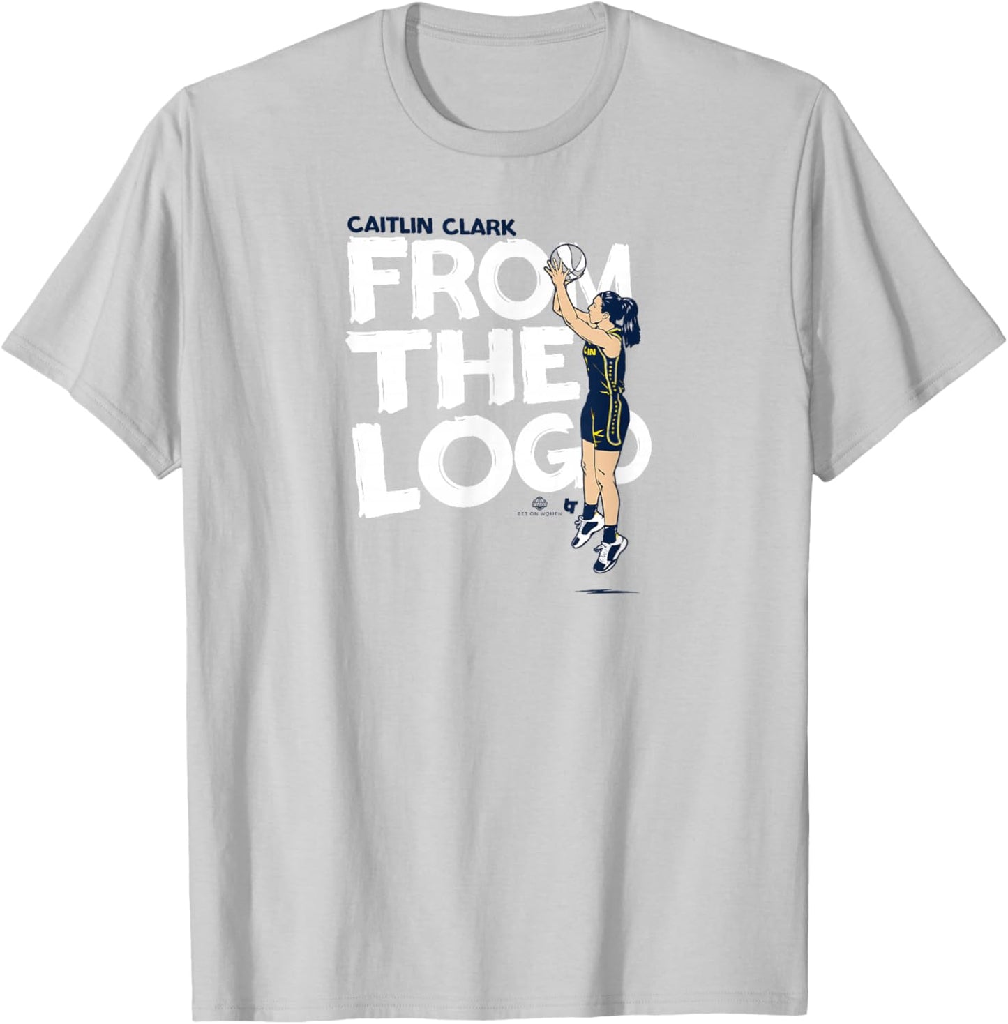 Caitlin Clark: from The Logo - Indiana Basketball T-Shirt - T-Shirt | Ash