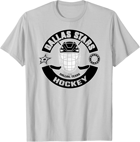 Dallas Stars Mask Green Officially Licensed T-Shirt - T-Shirt | Ash