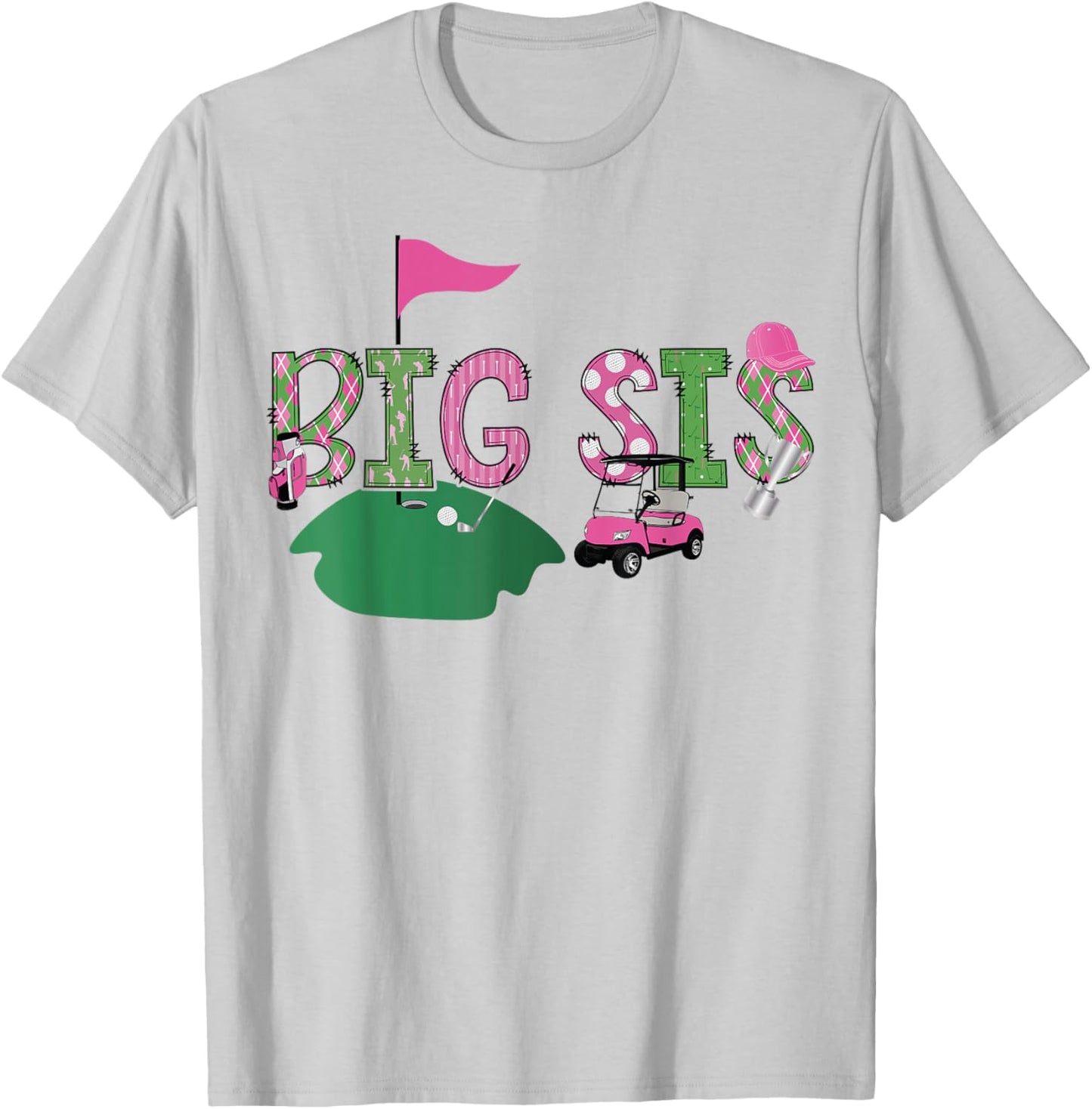 Golf Big Sis Hole In One Golf 1St Birthday Party T-Shirt - T-Shirt | Ash
