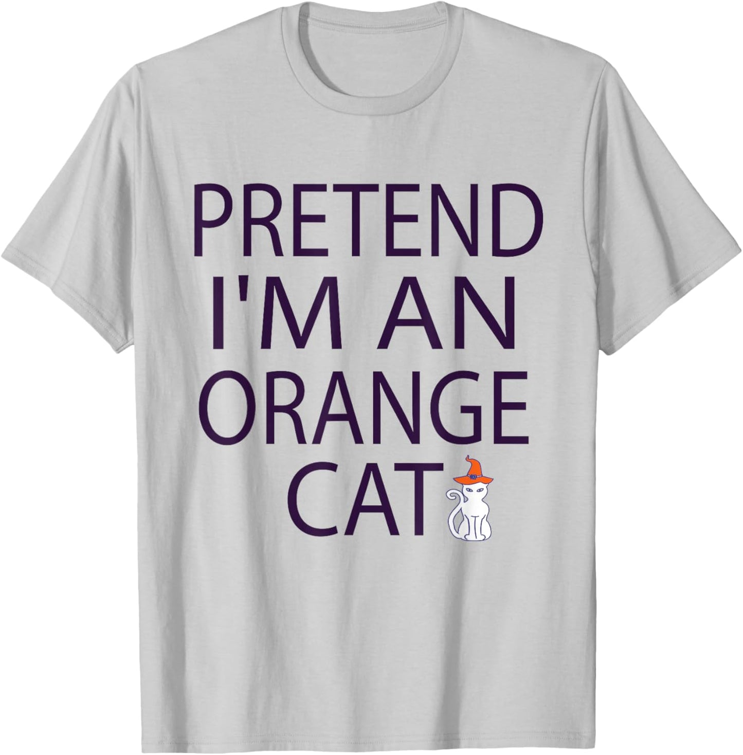 Pretend I'm An Orange Cat Halloween Costume 2024 Men Women Kids T-Shirt - T-Shirt | Ash