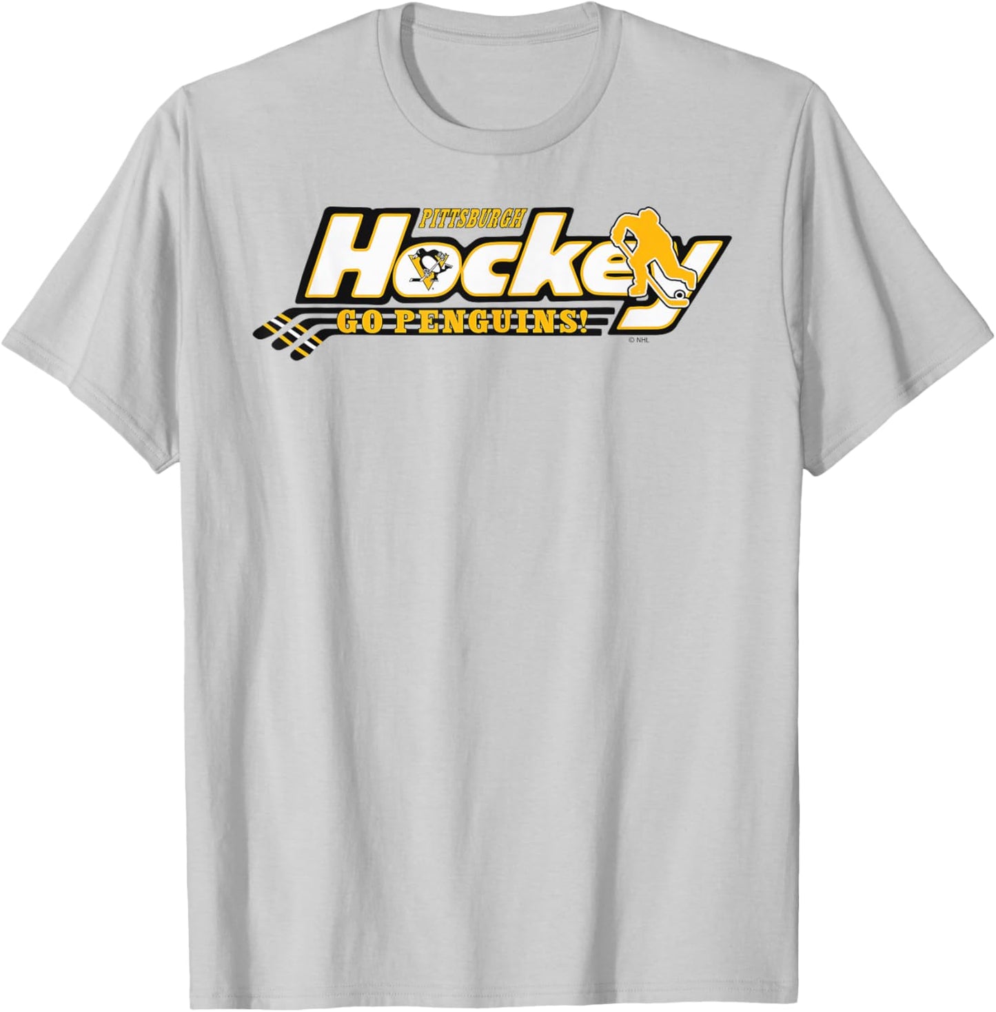 Pittsburgh Penguins Hockey Gray Officially Licensed T-Shirt - T-Shirt | Ash