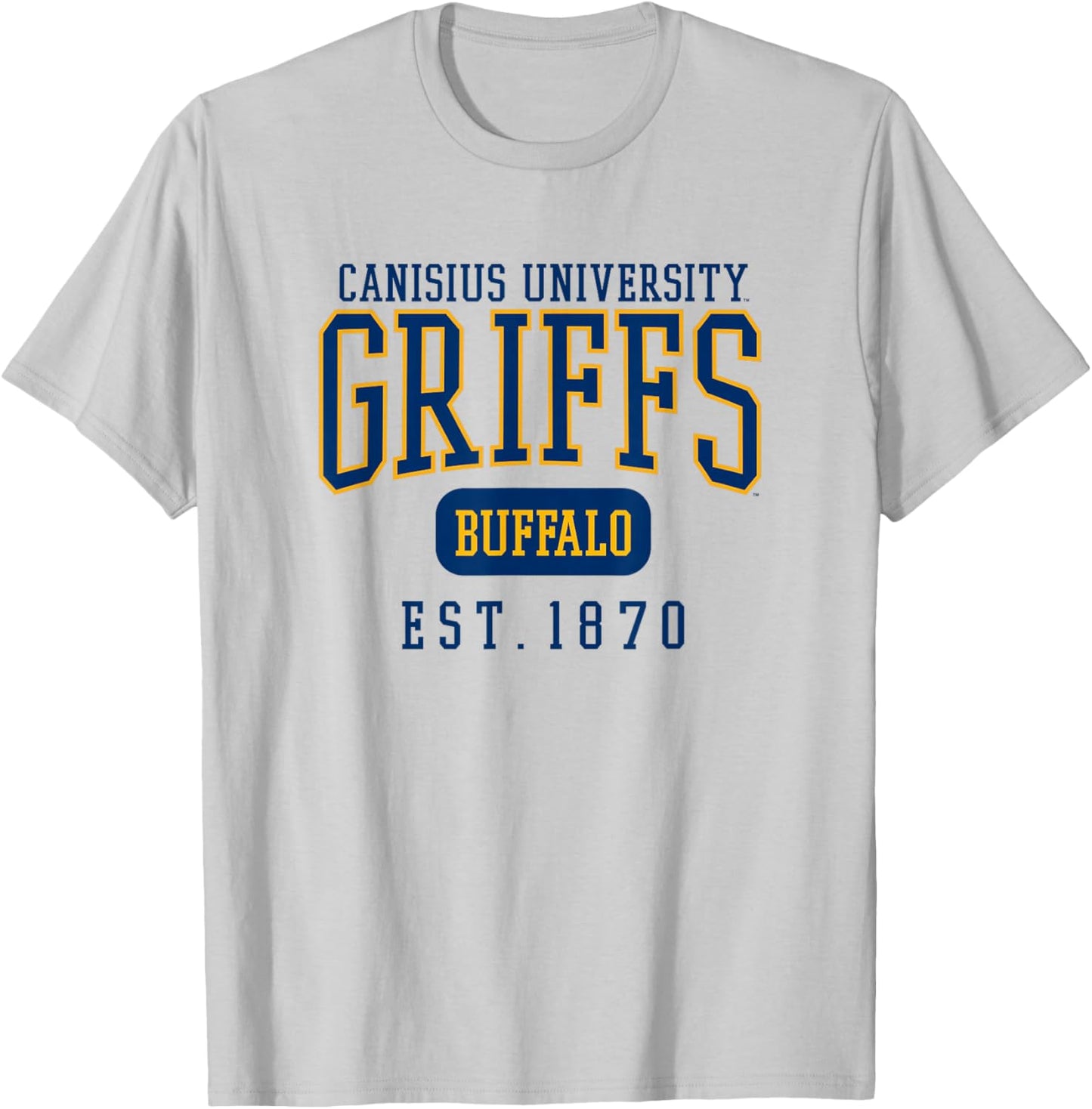 Canisius University Golden Griffins Est. Date T-Shirt - T-Shirt | Ash