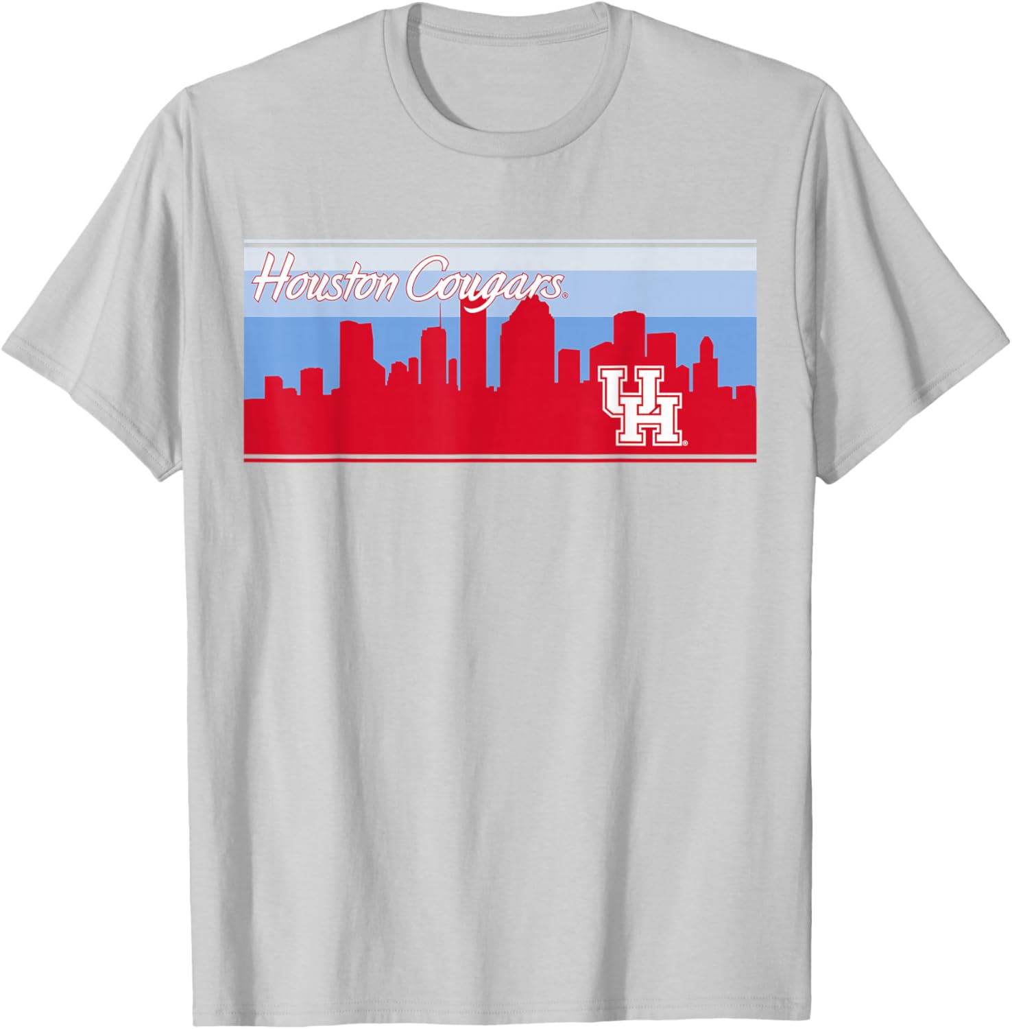 University of Houston | Houston Blue Collection Skyline T-Shirt - T-Shirt | Ash