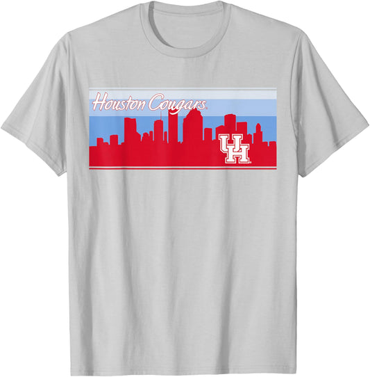 University of Houston | Houston Blue Collection Skyline T-Shirt - T-Shirt | Ash