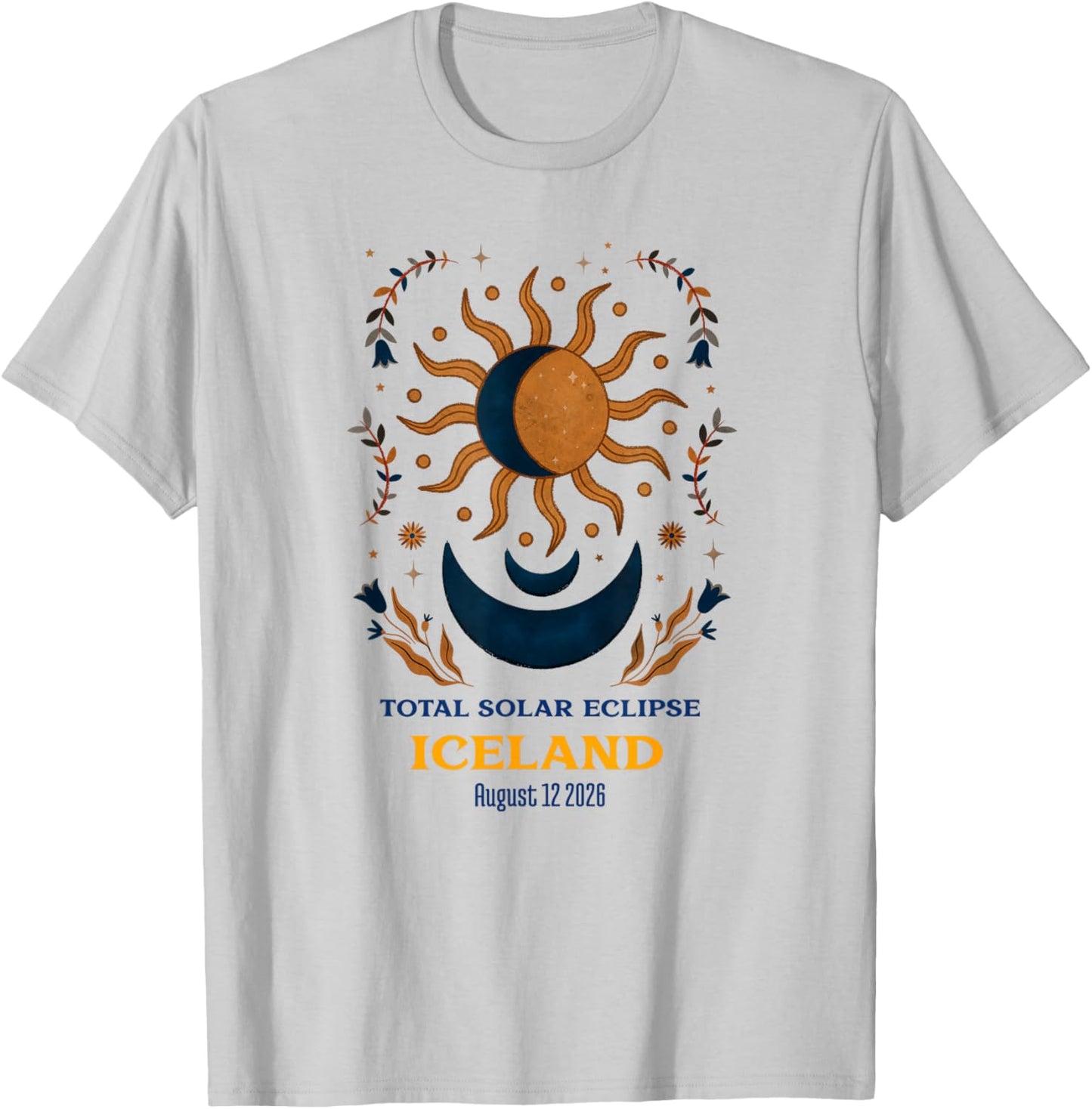 Total Solar Eclipse Iceland August 2026 T-Shirt - T-Shirt | Ash