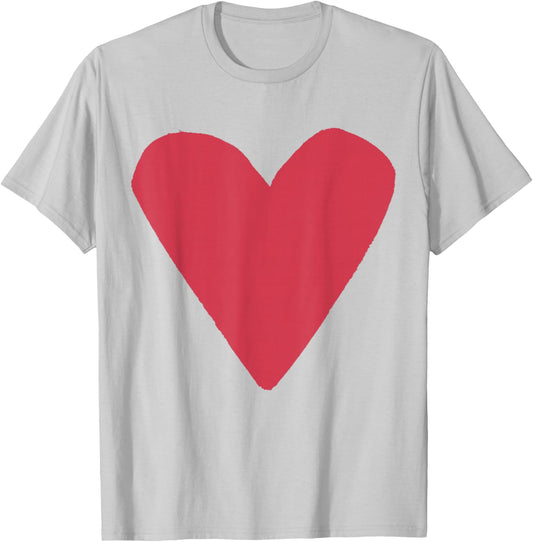 Red Heart White T-Shirt - T-Shirt | Ash