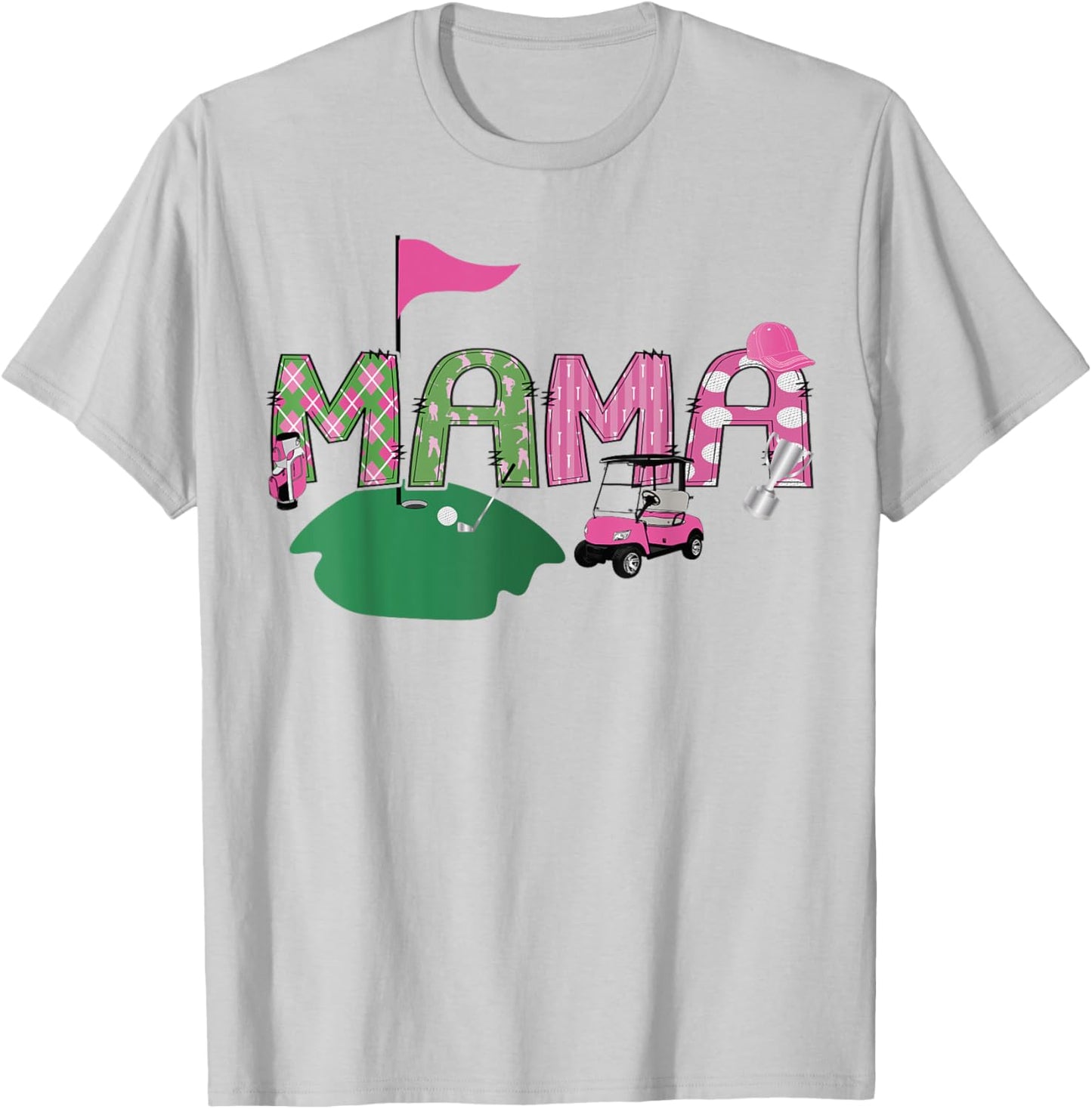 Golf Mama Hole In One Golf 1St Birthday Party T-Shirt - T-Shirt | Ash
