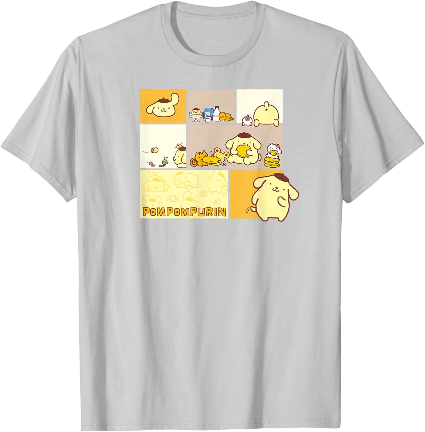 Pompompurin Snack Time T-Shirt - T-Shirt | Ash