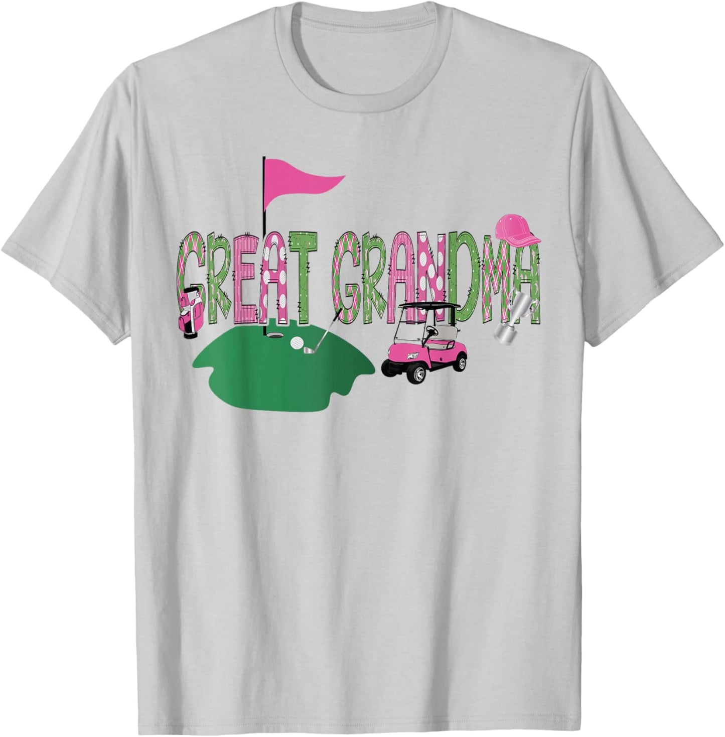 Golf Great Grandma Hole In One Golf 1St Birthday Party T-Shirt - T-Shirt | Ash