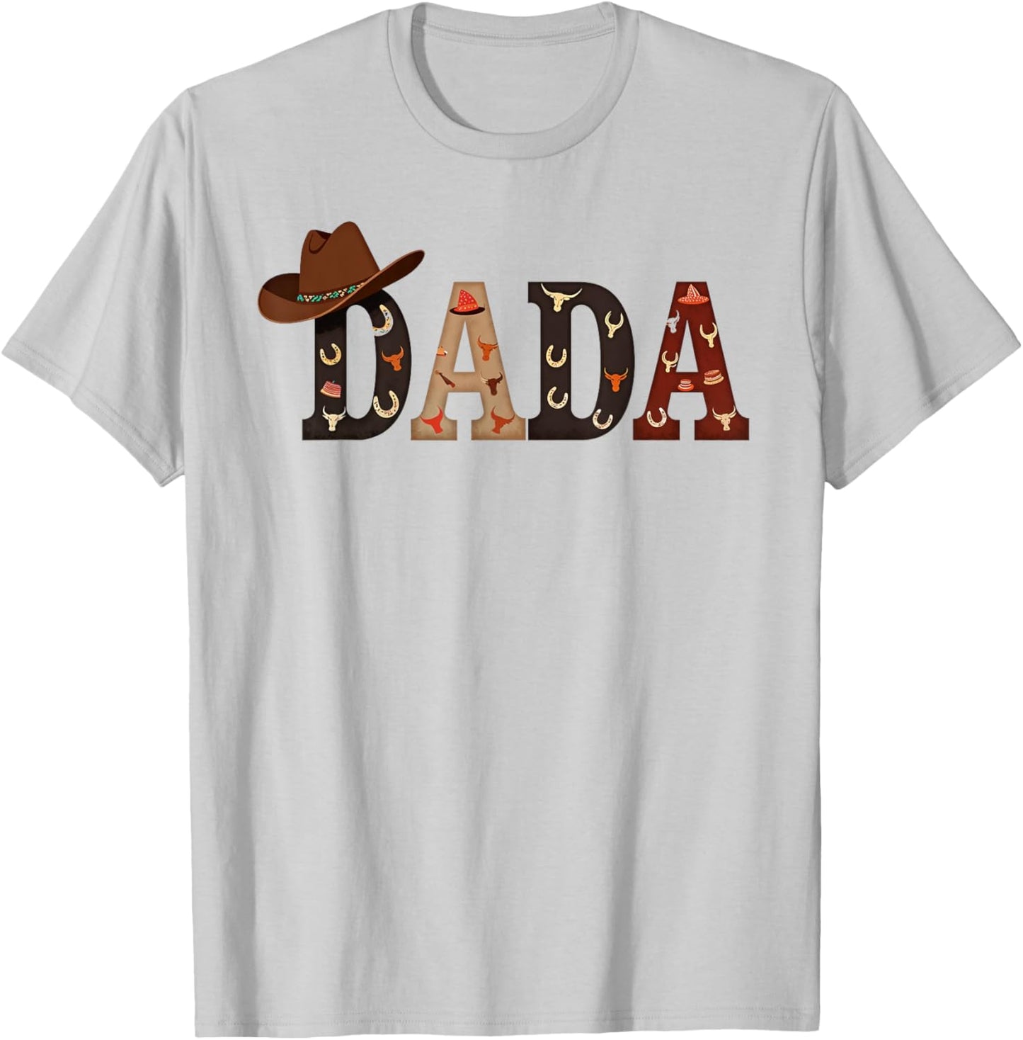 Dad And Mom Birthday Boy Dada Western Rodeo Family Matching T-Shirt - T-Shirt | Ash