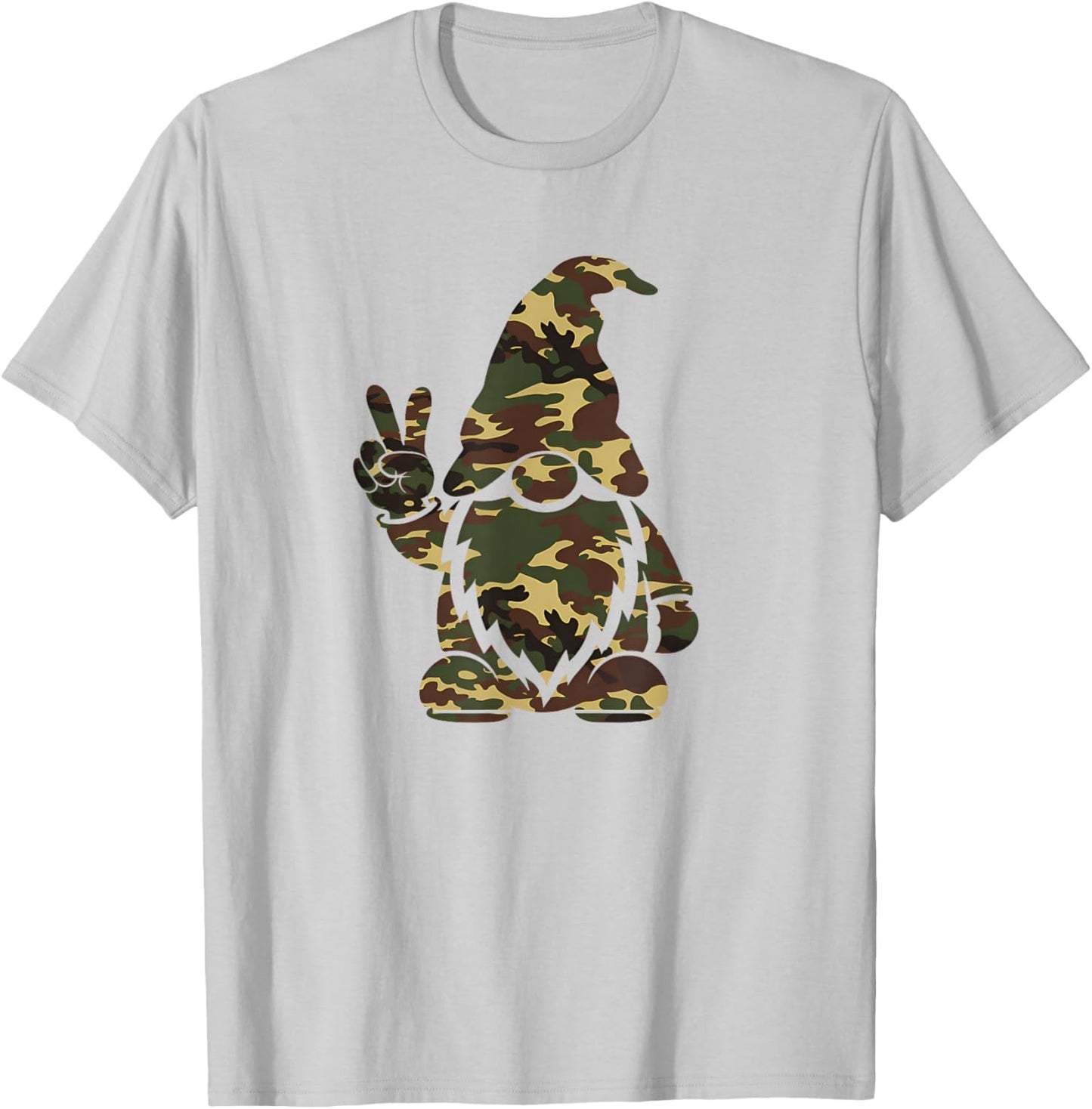 Hello Hunting Season Christmas Camouflage Camo Gnome Lover T-Shirt - T-Shirt | Ash