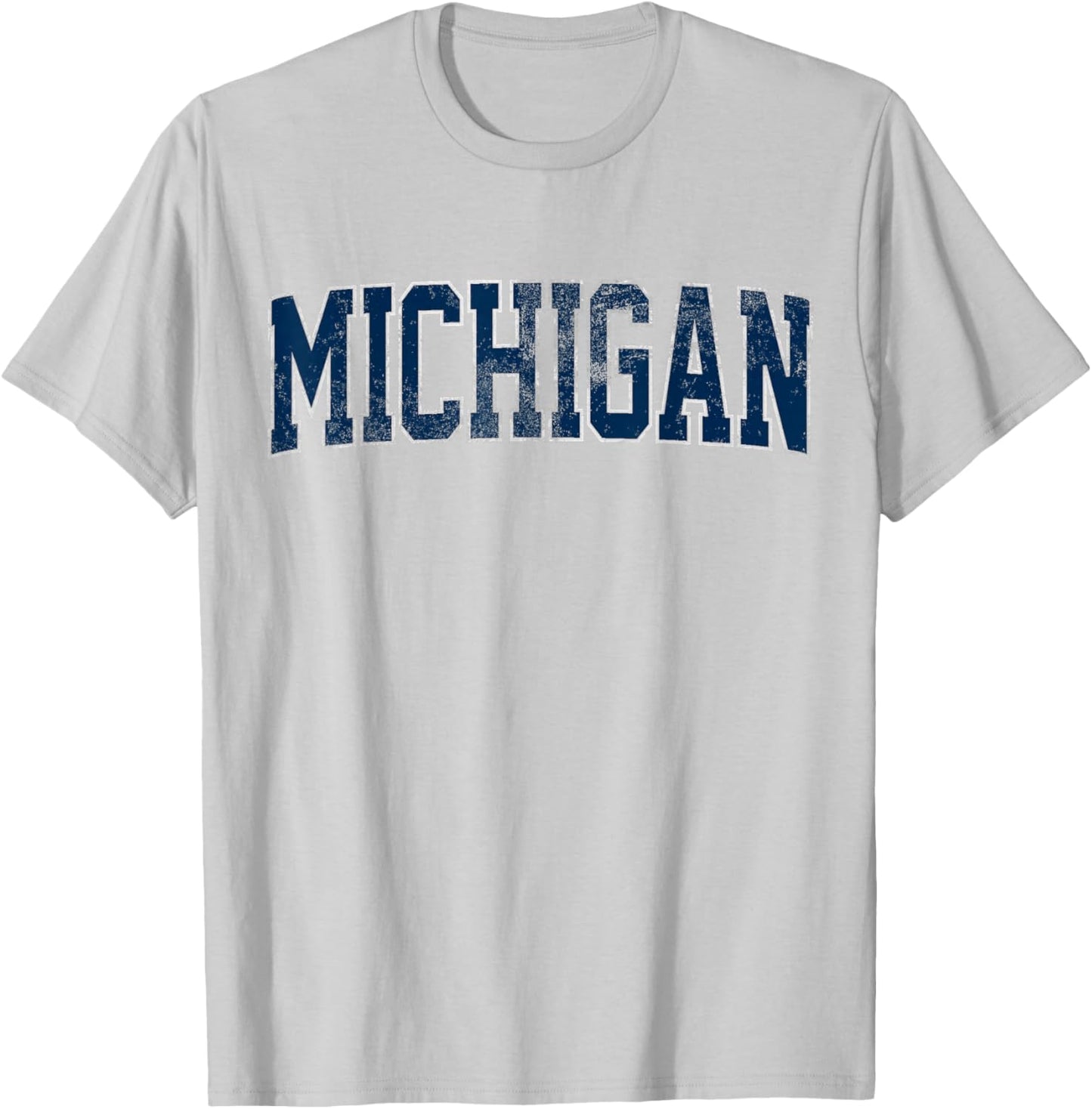 Vintage Michigan Look Blue Maize Men Retro Gold Michigan T-Shirt - T-Shirt | Ash