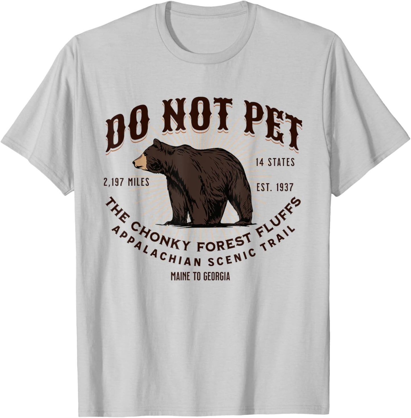 Appalachian Trail Scenic Hiking Black Bear Funny Souvenir T-Shirt - T-Shirt | Ash