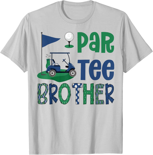 Par- Brother Golf Lover Birthday Party Family Matching T-Shirt - T-Shirt | Ash