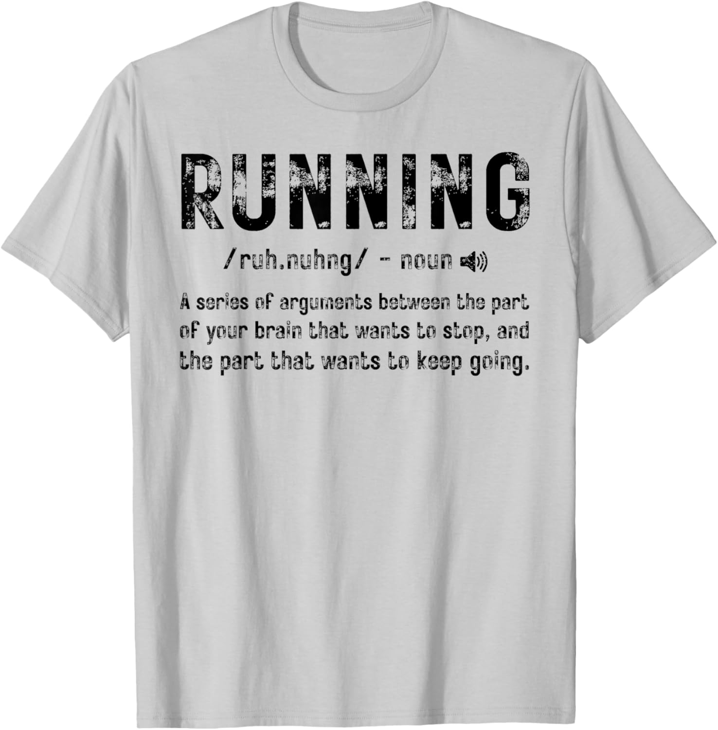 Vintage Running Definition Marathon Runner Cross Country T-Shirt - T-Shirt | Ash