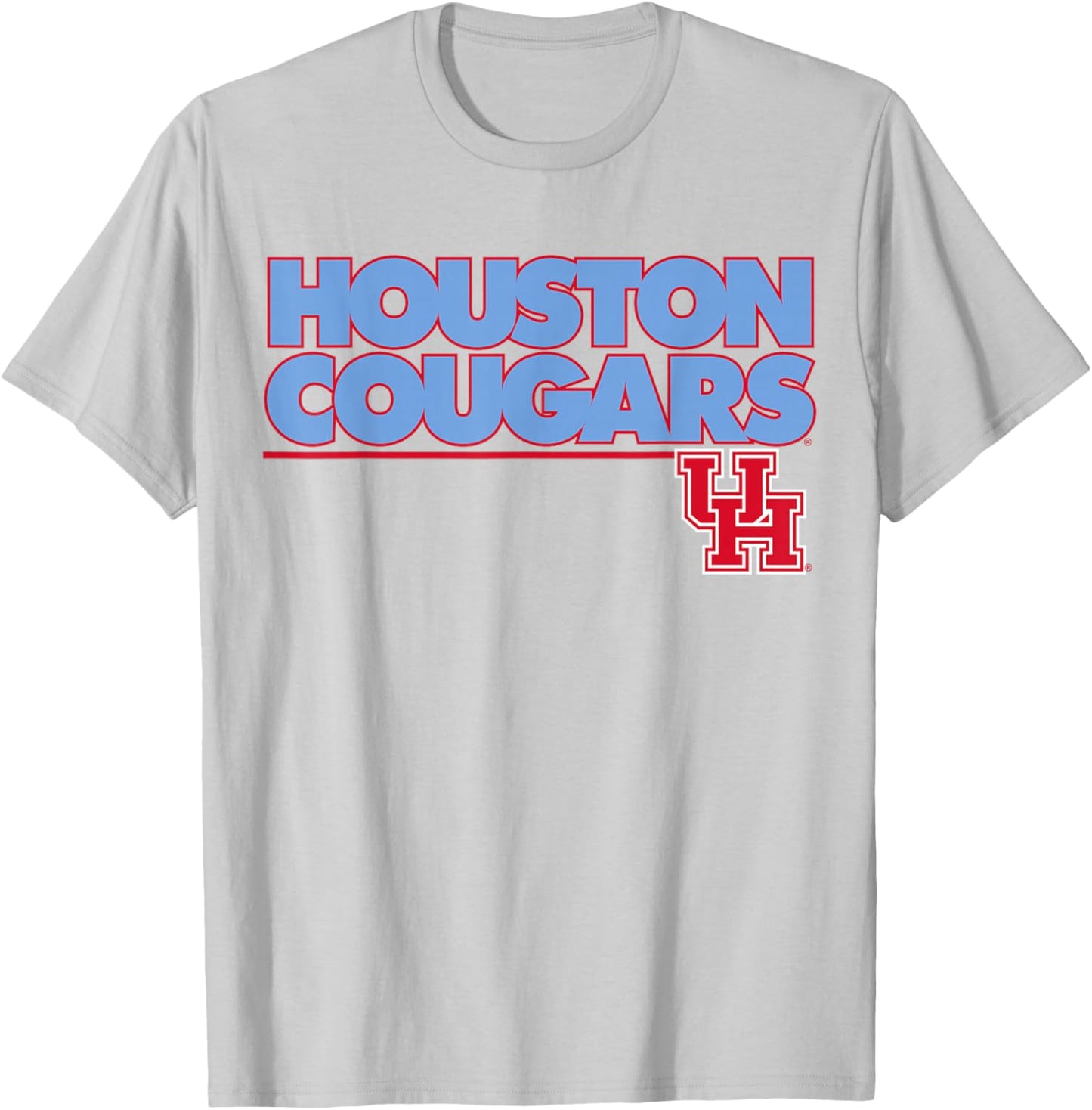 University of Houston | Houston Blue Collection Block Logo T-Shirt - T-Shirt | Ash