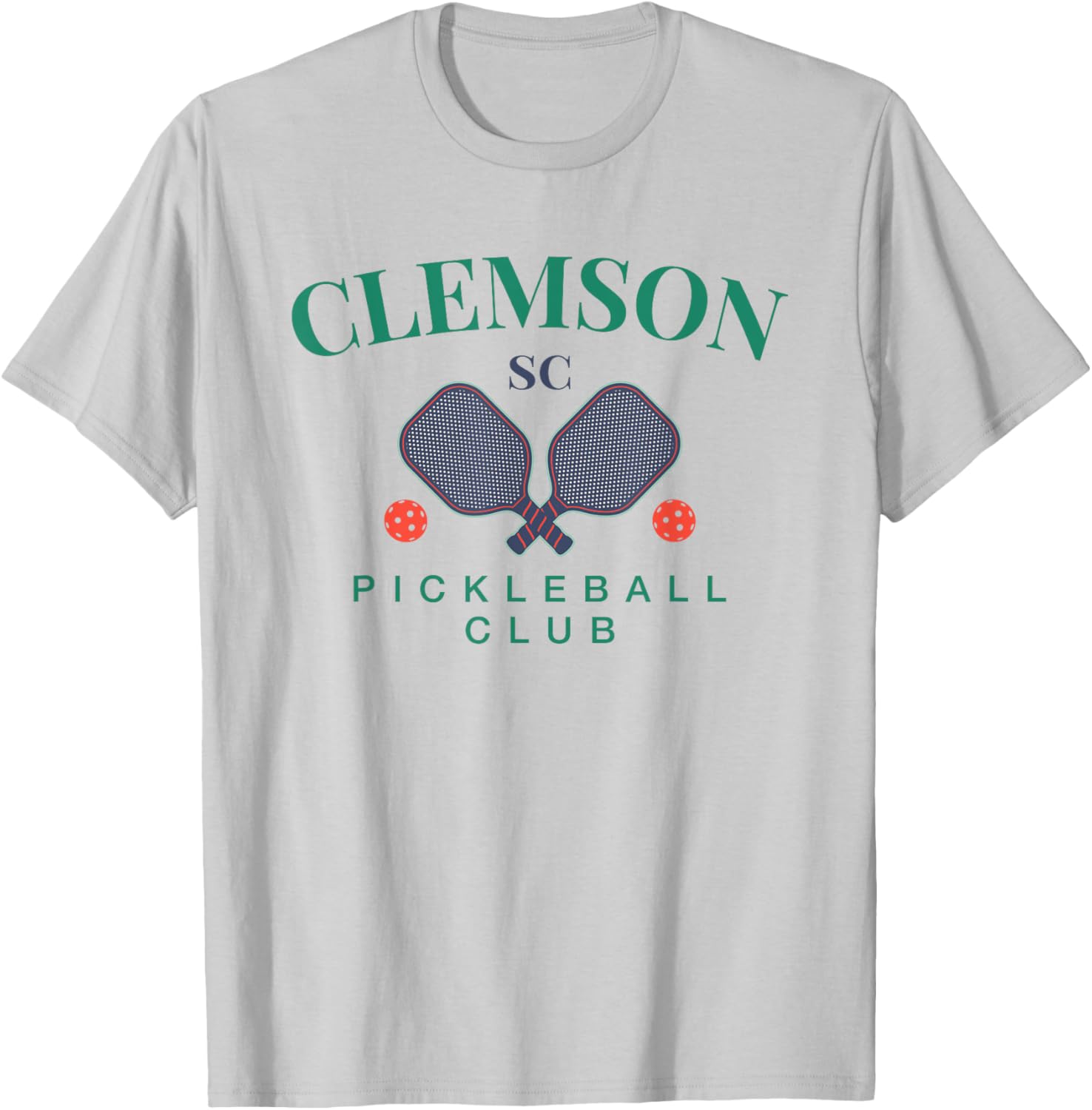 Clemson, SC Pickleball Club for Paddle Players T-Shirt - T-Shirt | Ash