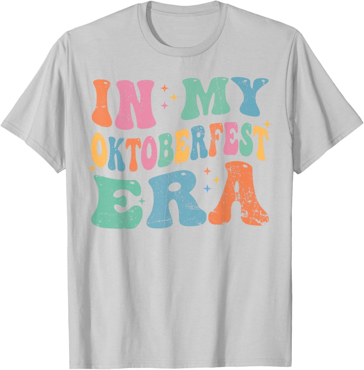 In My Oktoberfest Era Day Drinking Beer Love Retro Groovy T-Shirt - T-Shirt | Ash