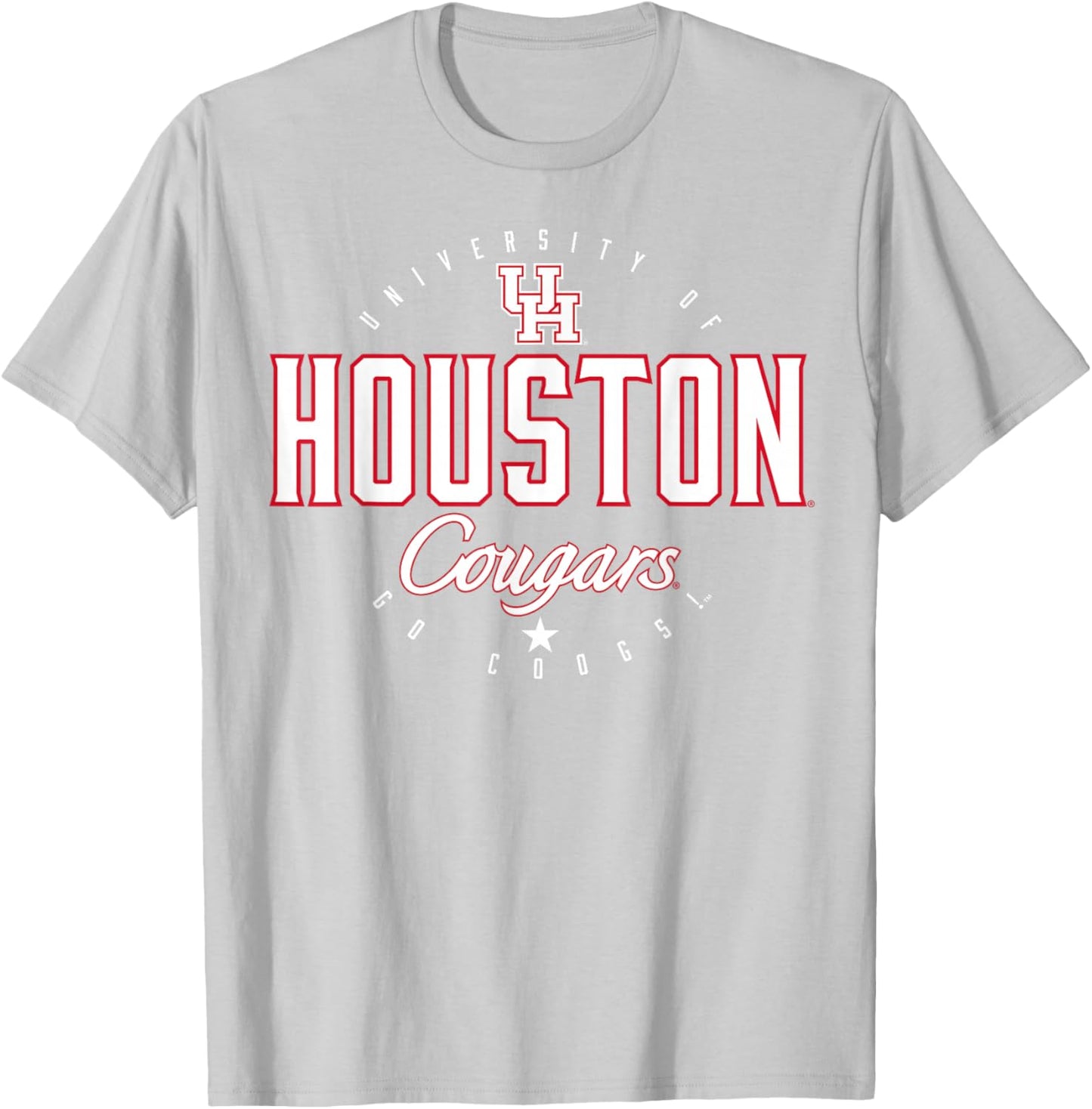 University of Houston | Houston Blue Collection Circle Icon T-Shirt - T-Shirt | Ash