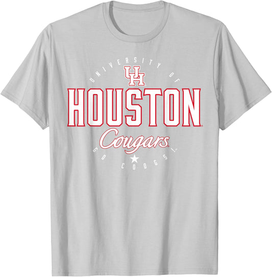 University of Houston | Houston Blue Collection Circle Icon T-Shirt - T-Shirt | Ash