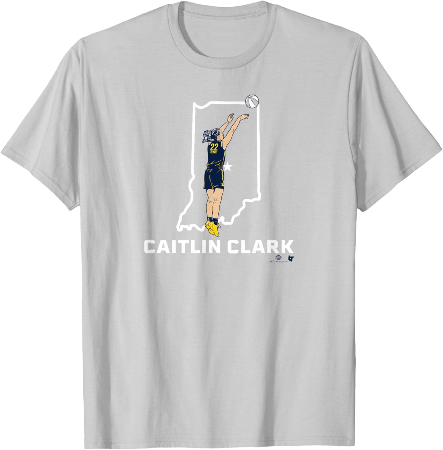 Caitlin Clark: State Star - Indiana Basketball T-Shirt - T-Shirt | Ash