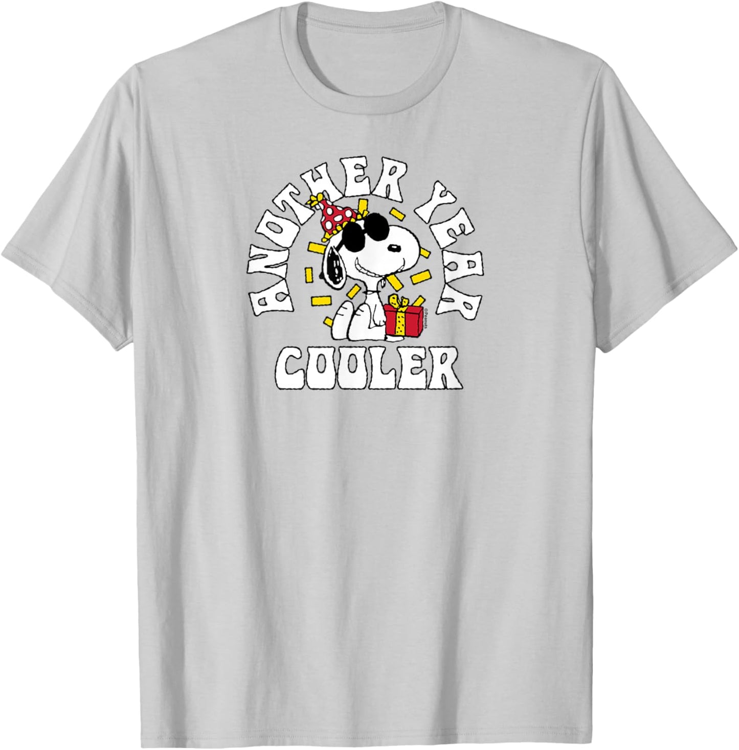 Peanuts - Snoopy Birthday Another Year Cooler T-Shirt - T-Shirt | Ash
