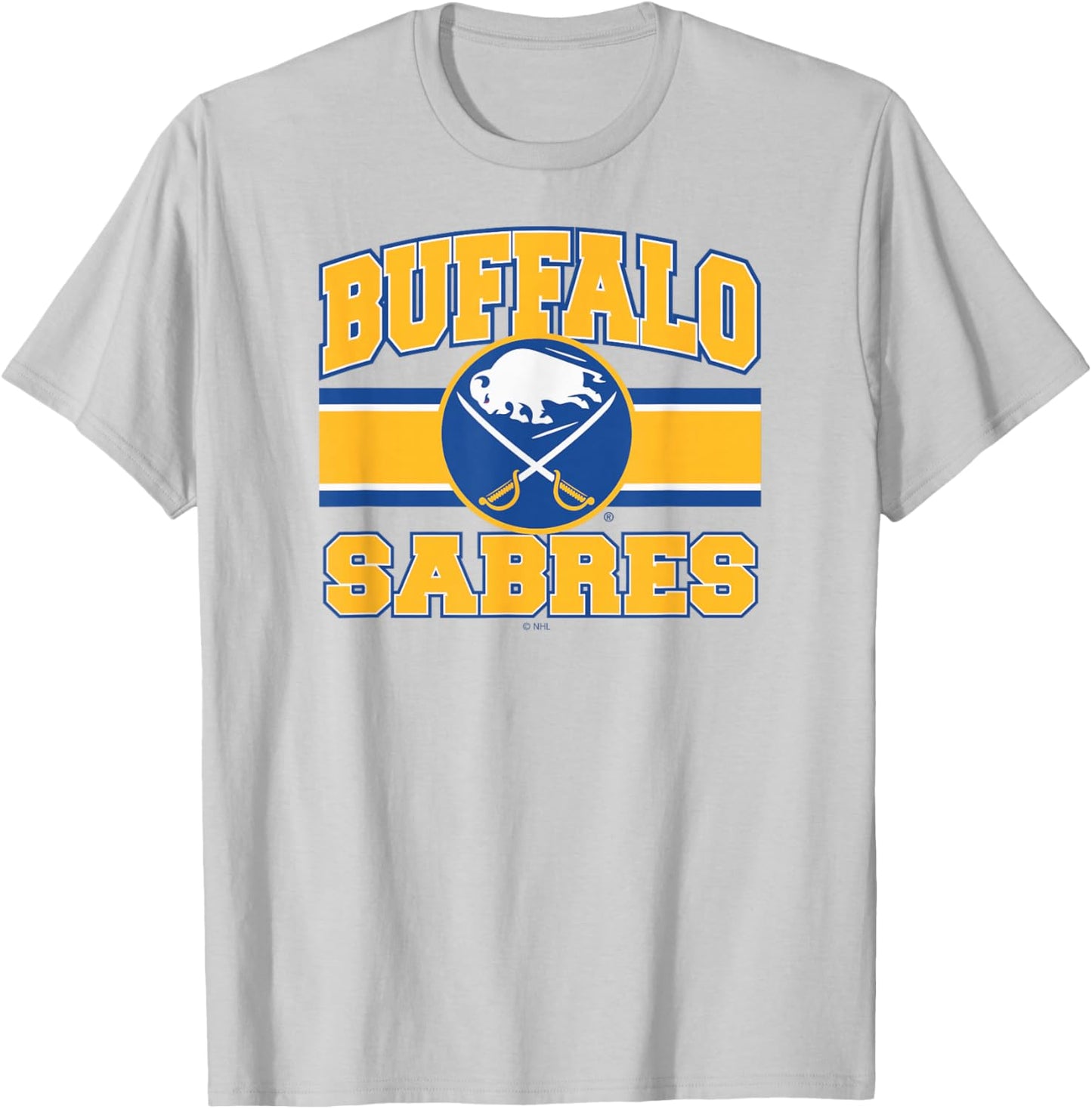 Buffalo Sabres Stripe Gray Officially Licensed T-Shirt - T-Shirt | Ash