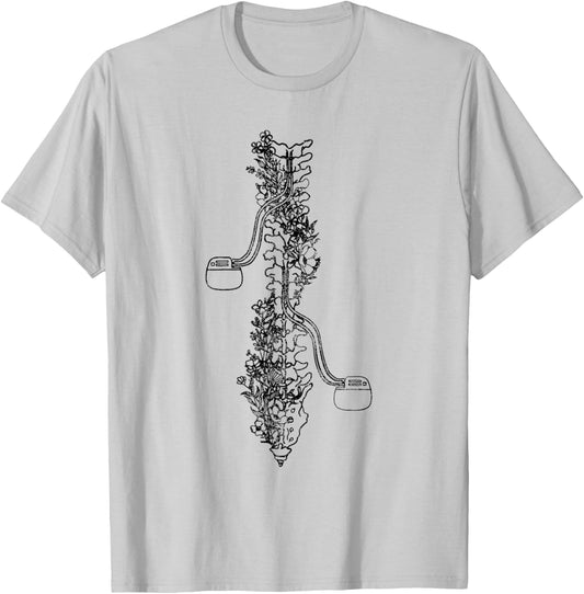 Two Spinal Cord Stimulators Spinal Cord Stimulator SCS Spin T-Shirt - T-Shirt | Ash